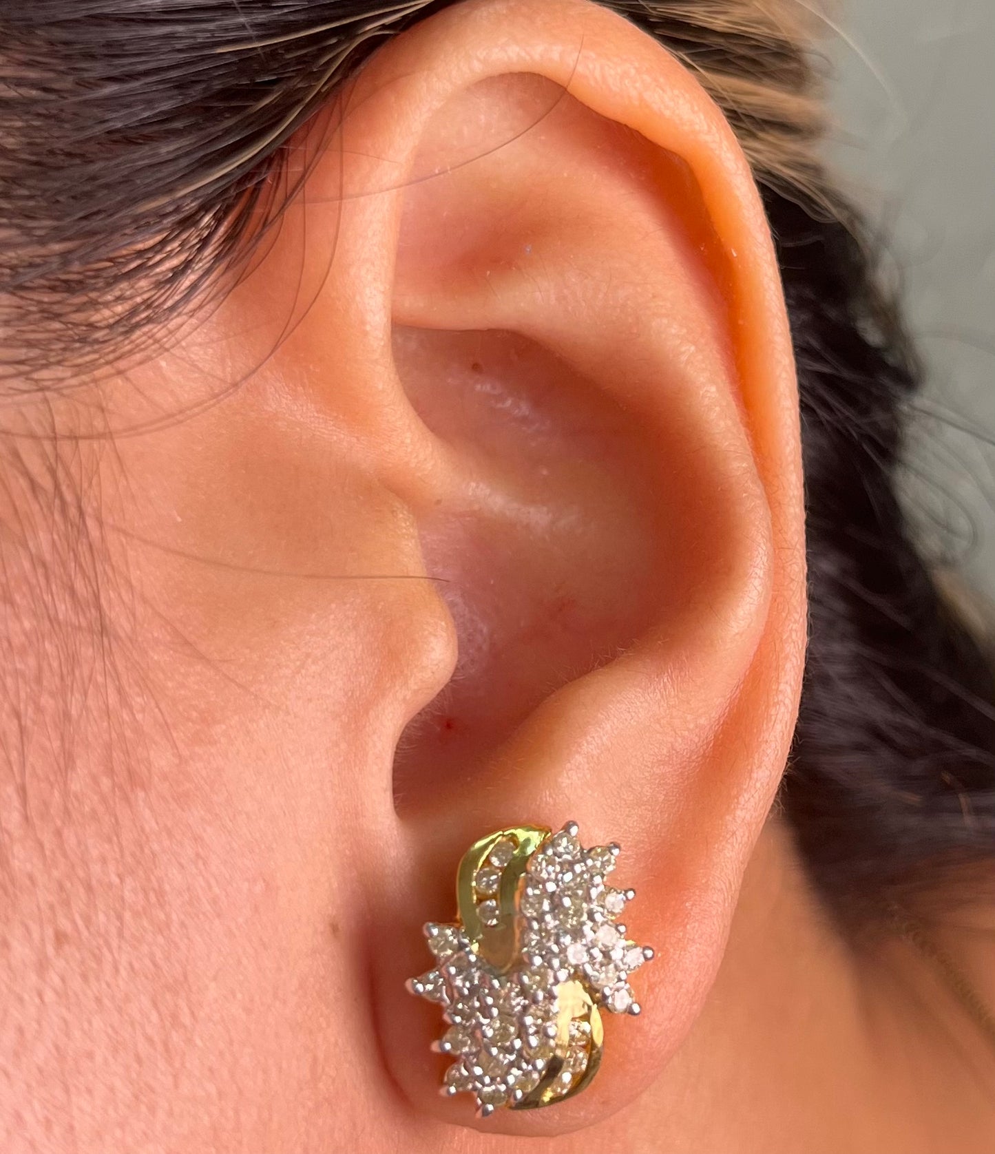 Floral Diamond Earrings ER077