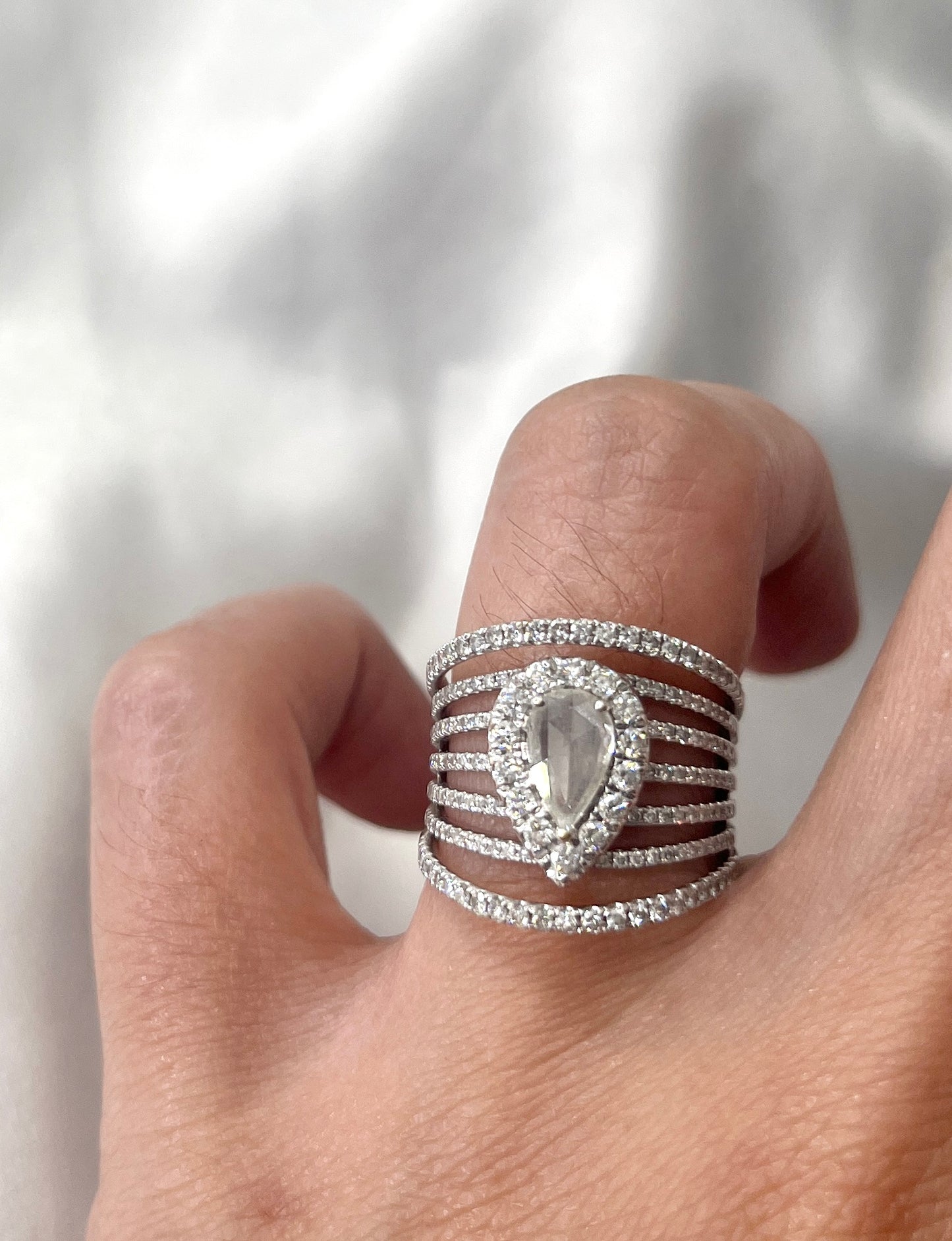 Rose Cut Diamond Power Ring RG108