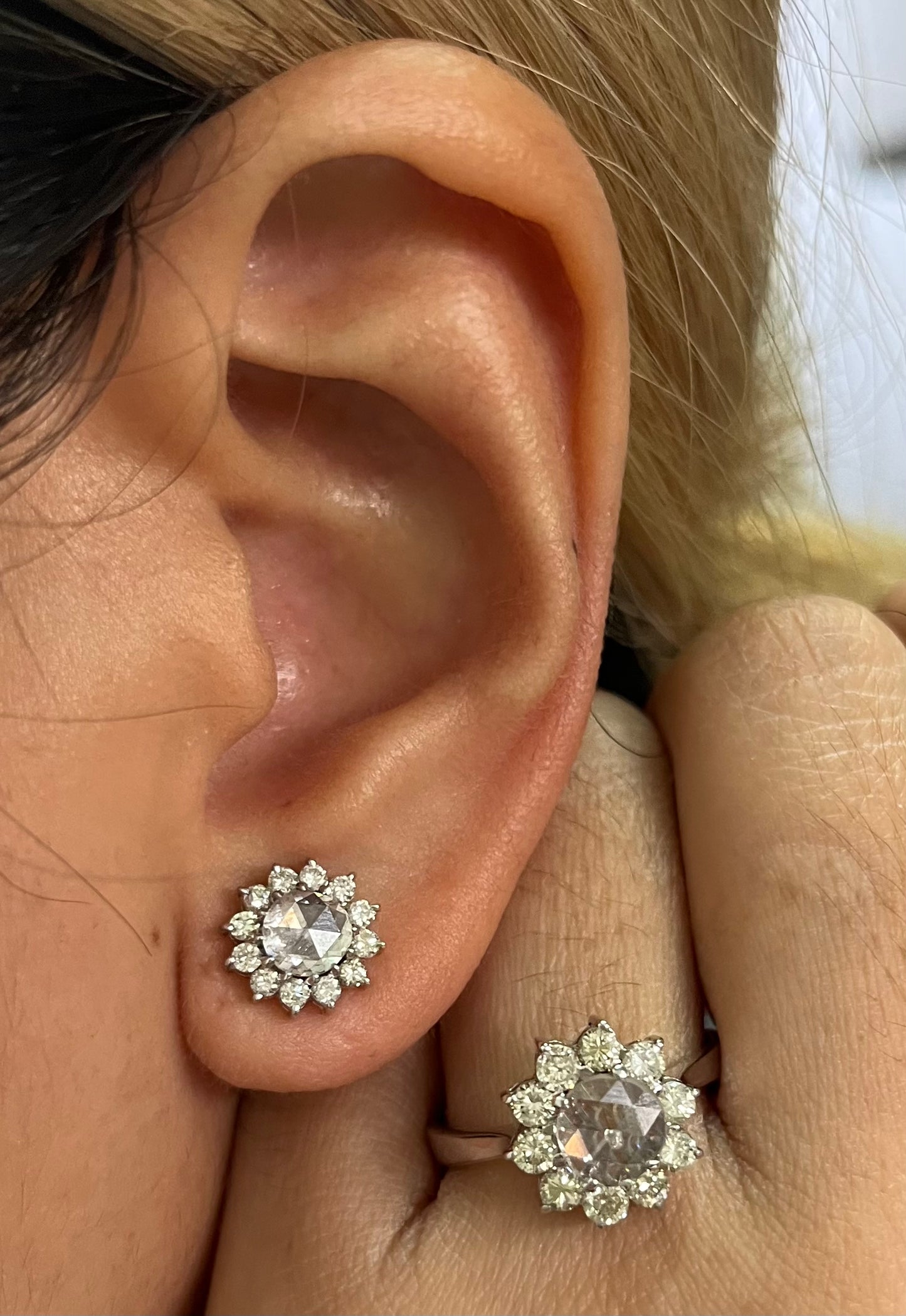 Rose Cut Diamond Set ST044