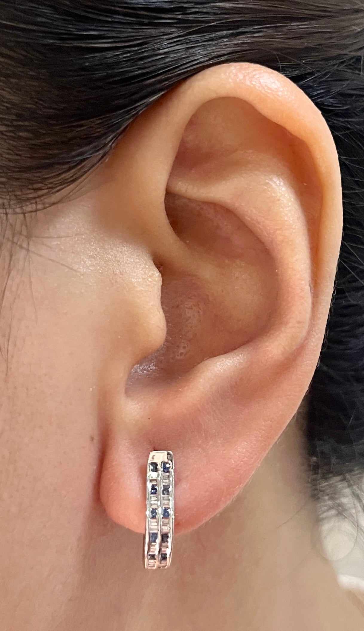 Sapphire Diamond Creole HK DE021