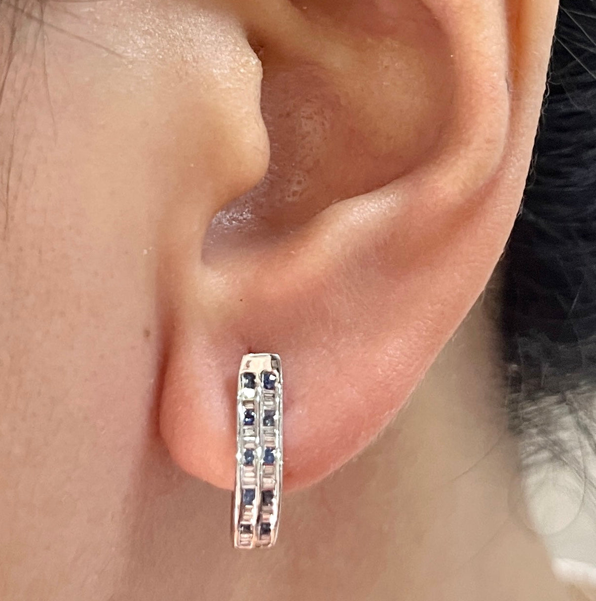 Sapphire Diamond Creole HK DE021