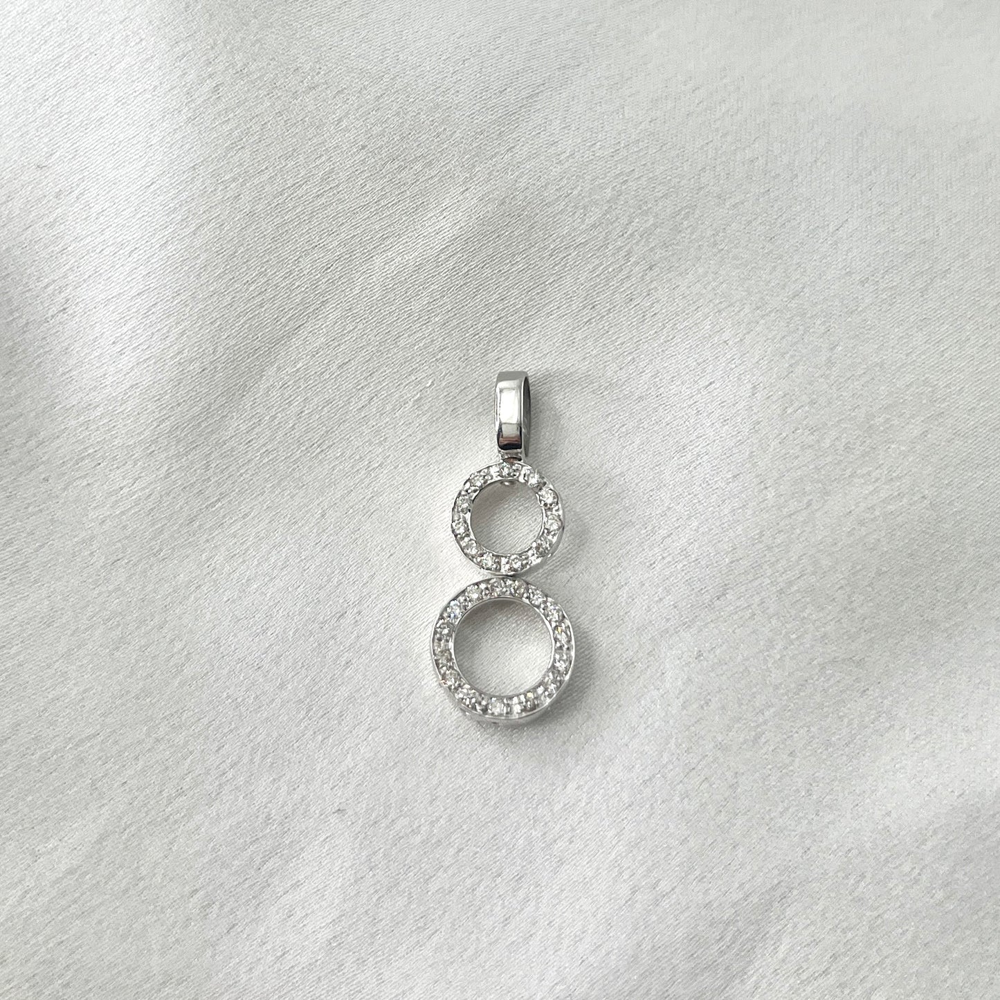 Double Circle Diamond Pendant PD033