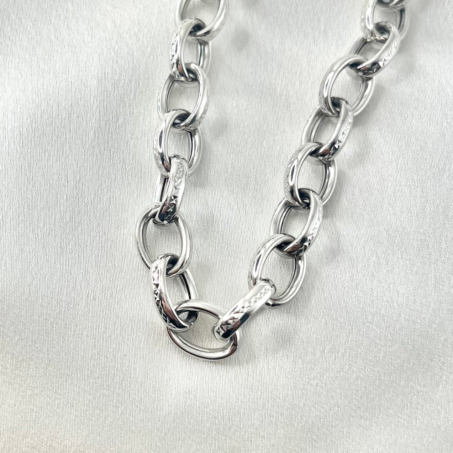Chain White Gold Bracelet BR086