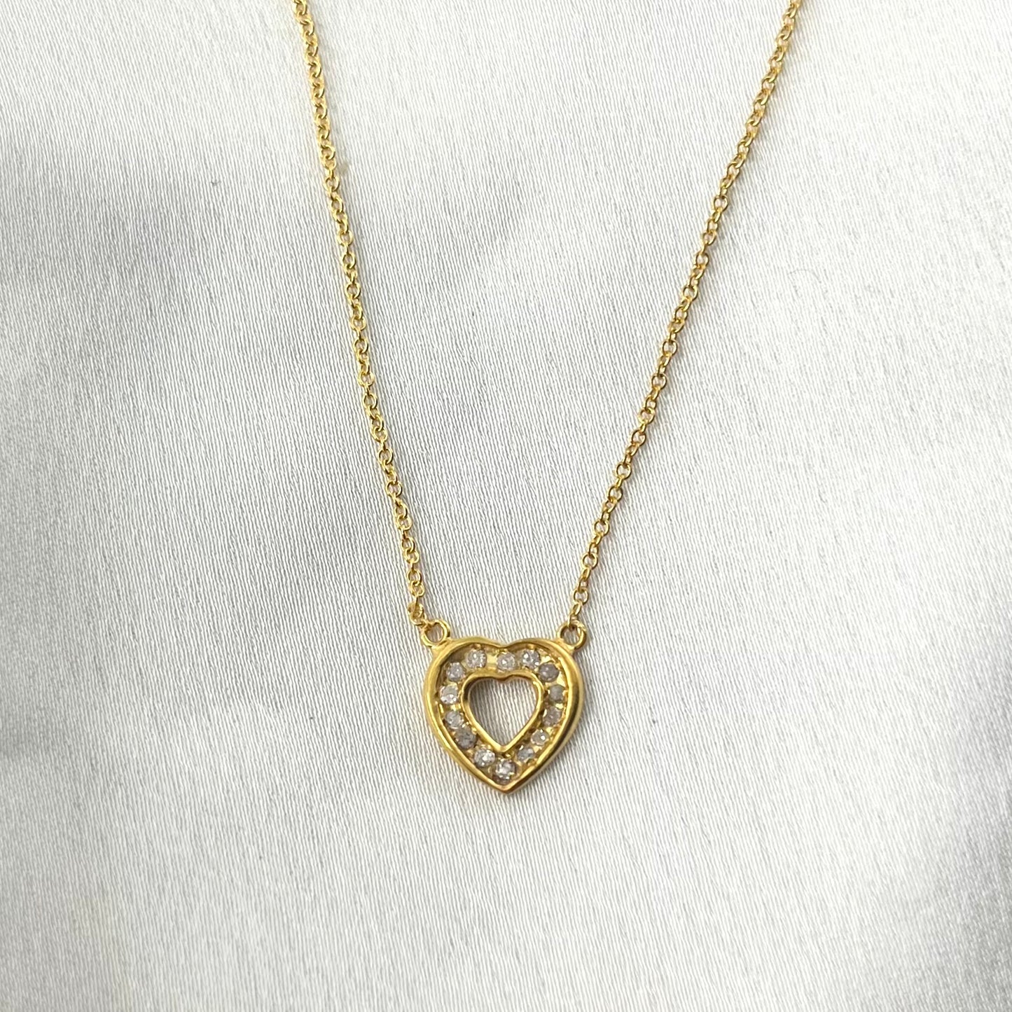 Heart Diamond Choker NL138