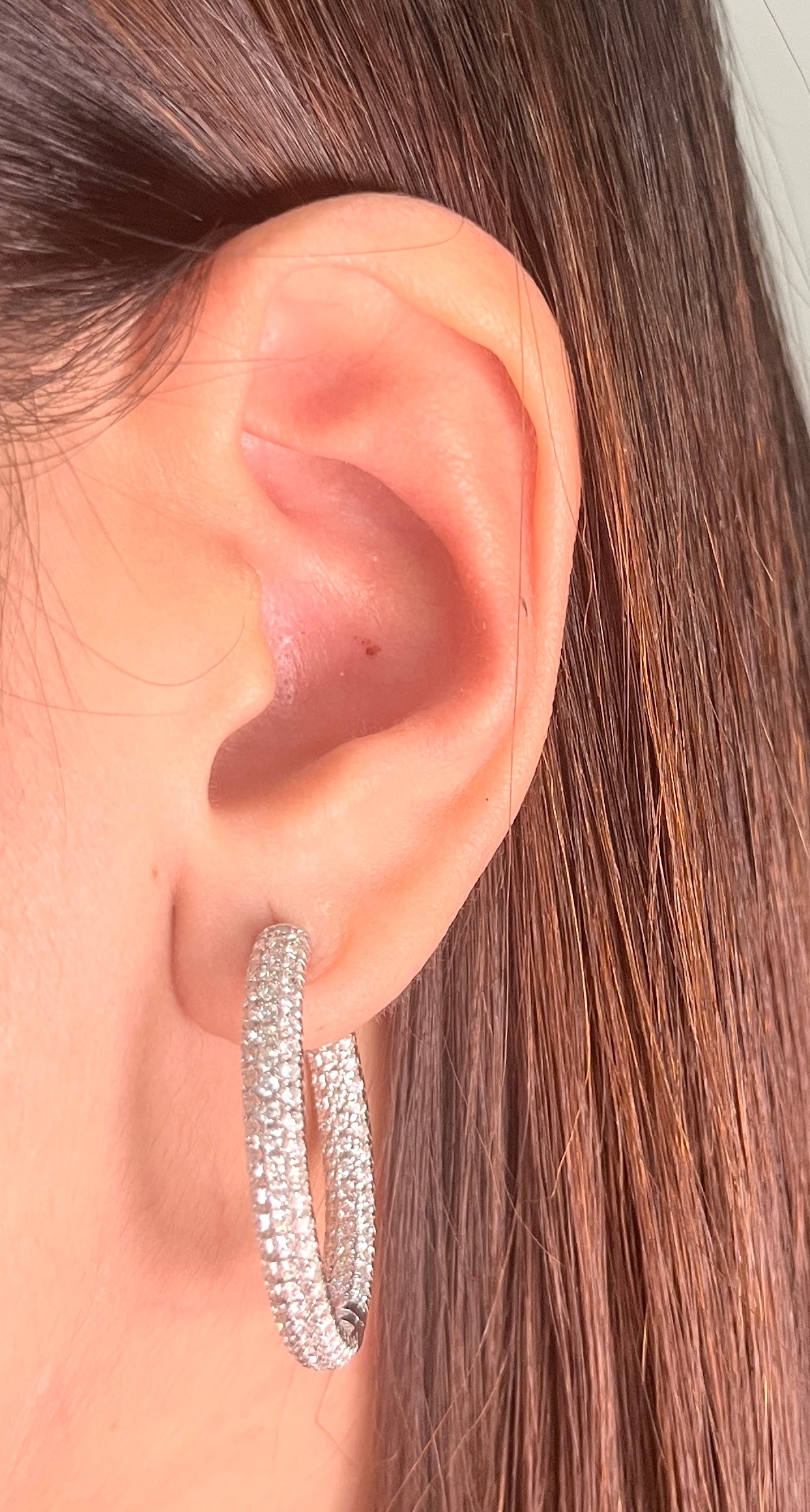 Hoop In & Out Diamond Earrings ER159