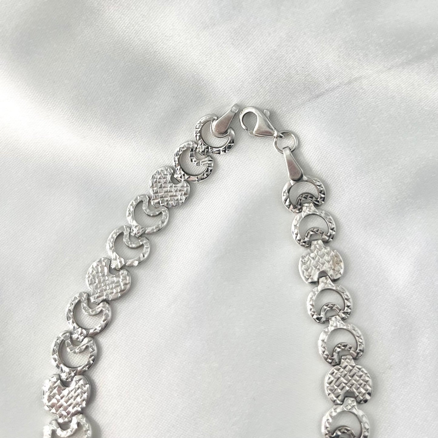 Heart White Gold Bracelet BR071