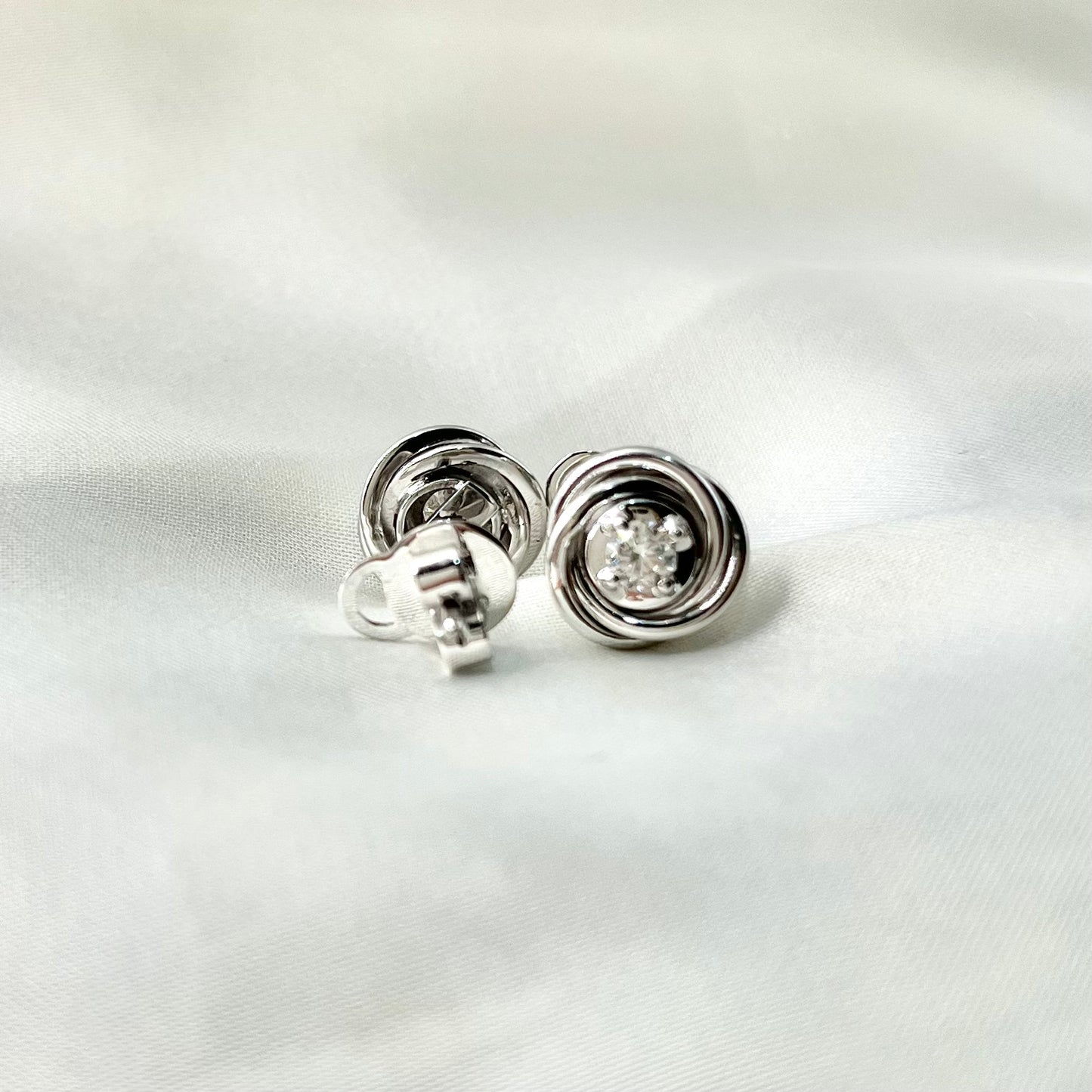 Spiral Diamond Earrings ER087