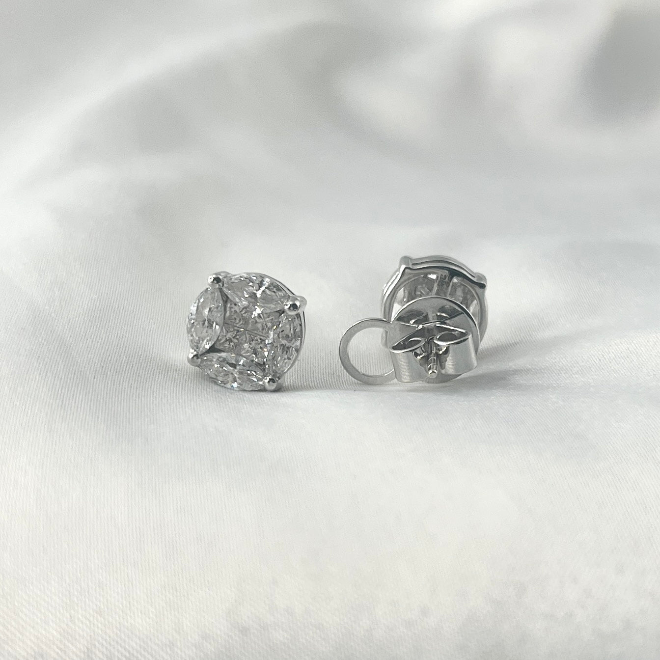 Illusion Earrings 4CT Face ER163