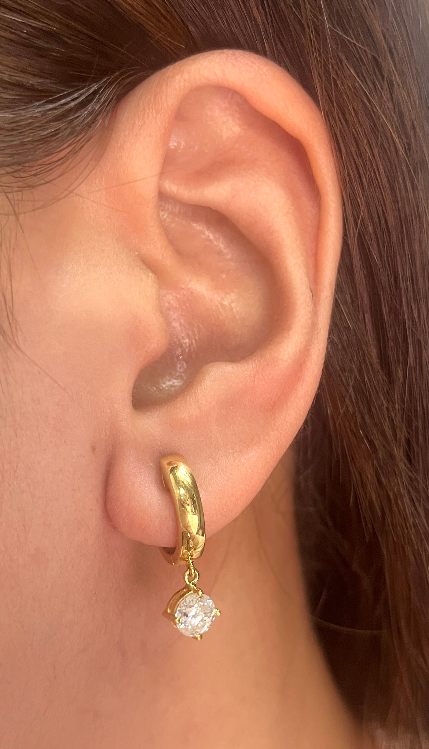 Creole Solo Diamond Earrings DE015