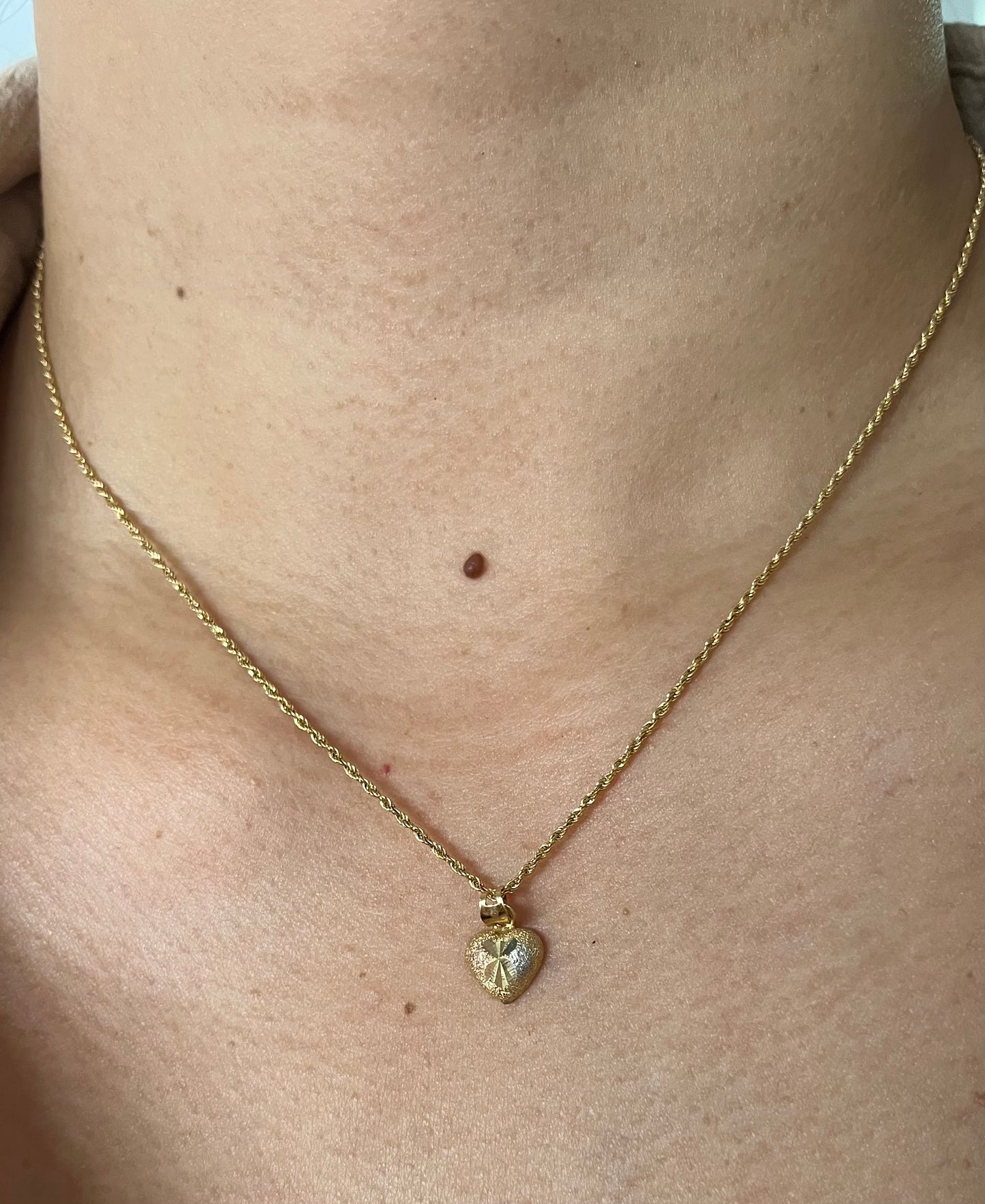 Tricolor Heart Necklace NL075