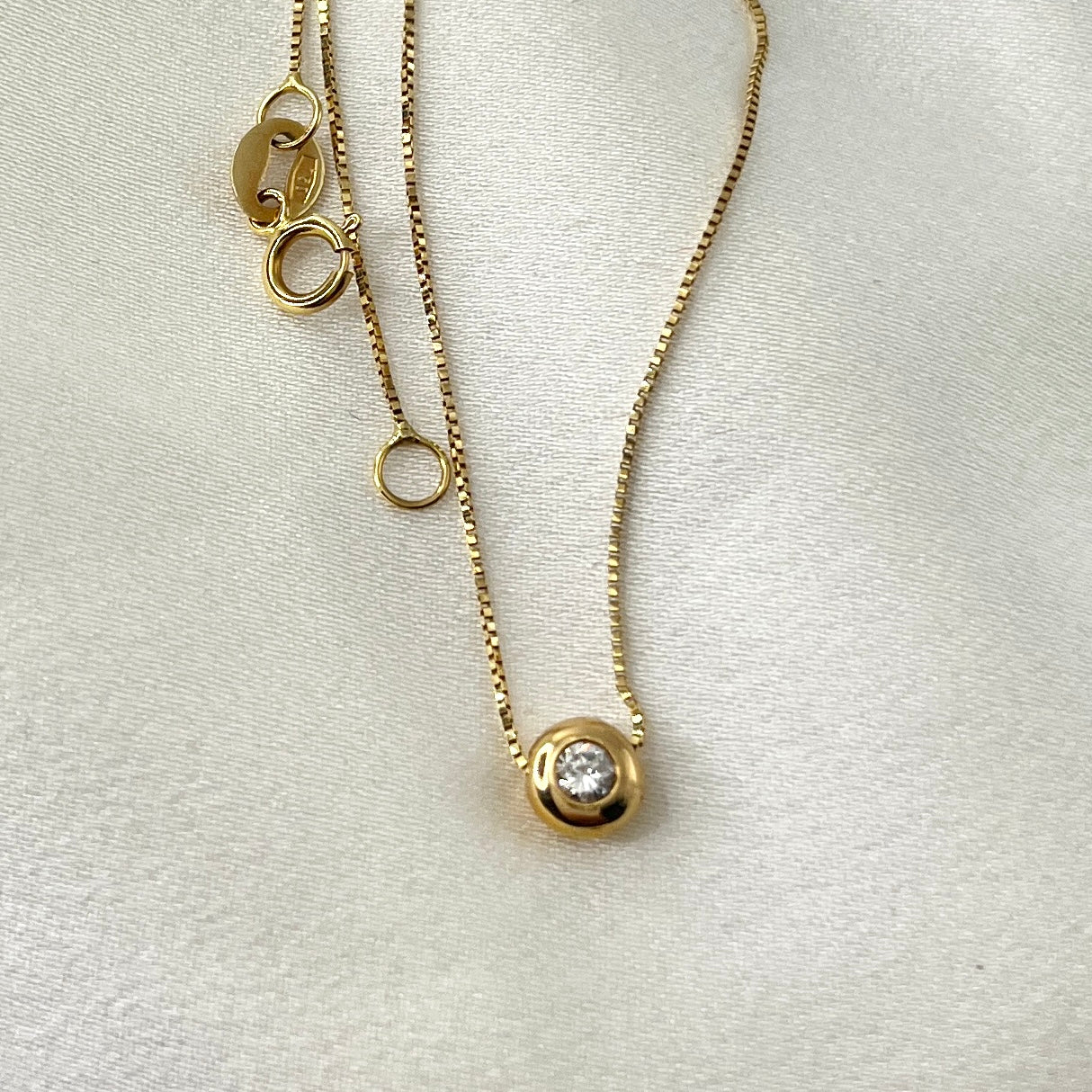 Bezel Solitaire Necklace NL148