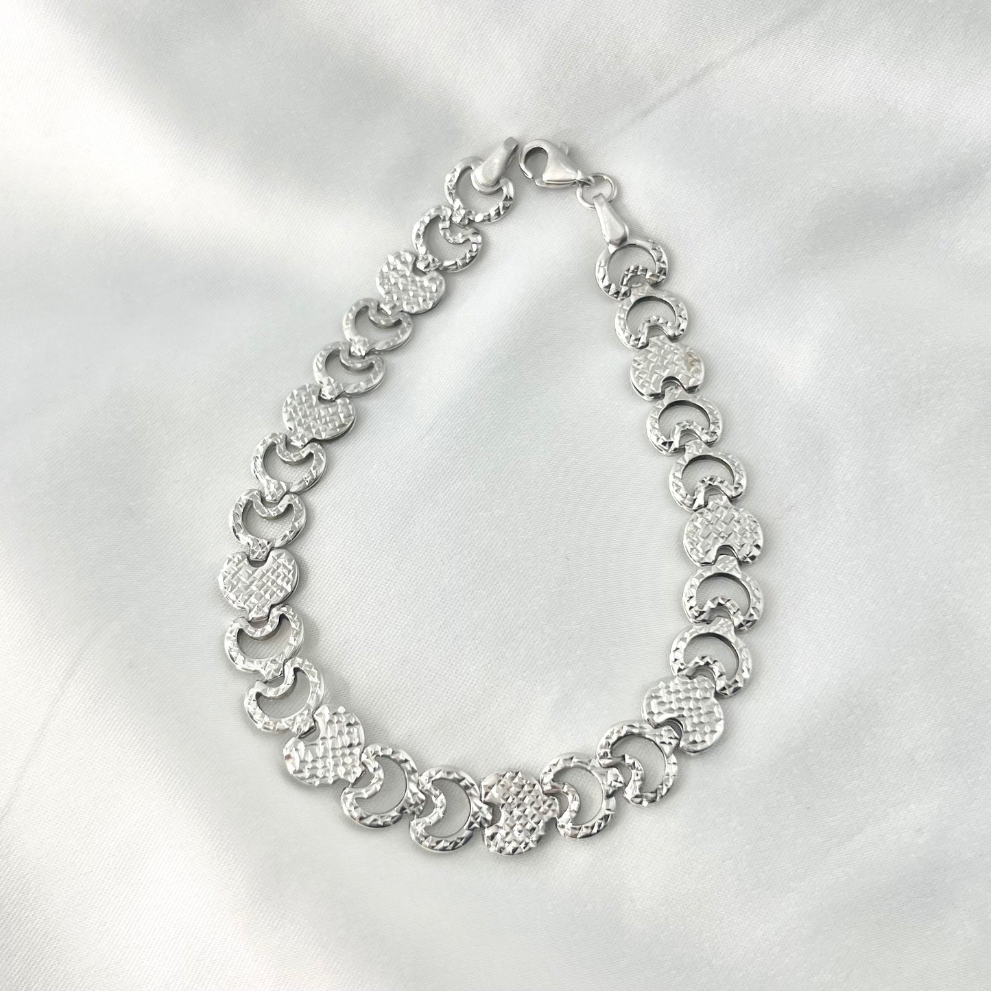 Heart White Gold Bracelet BR071