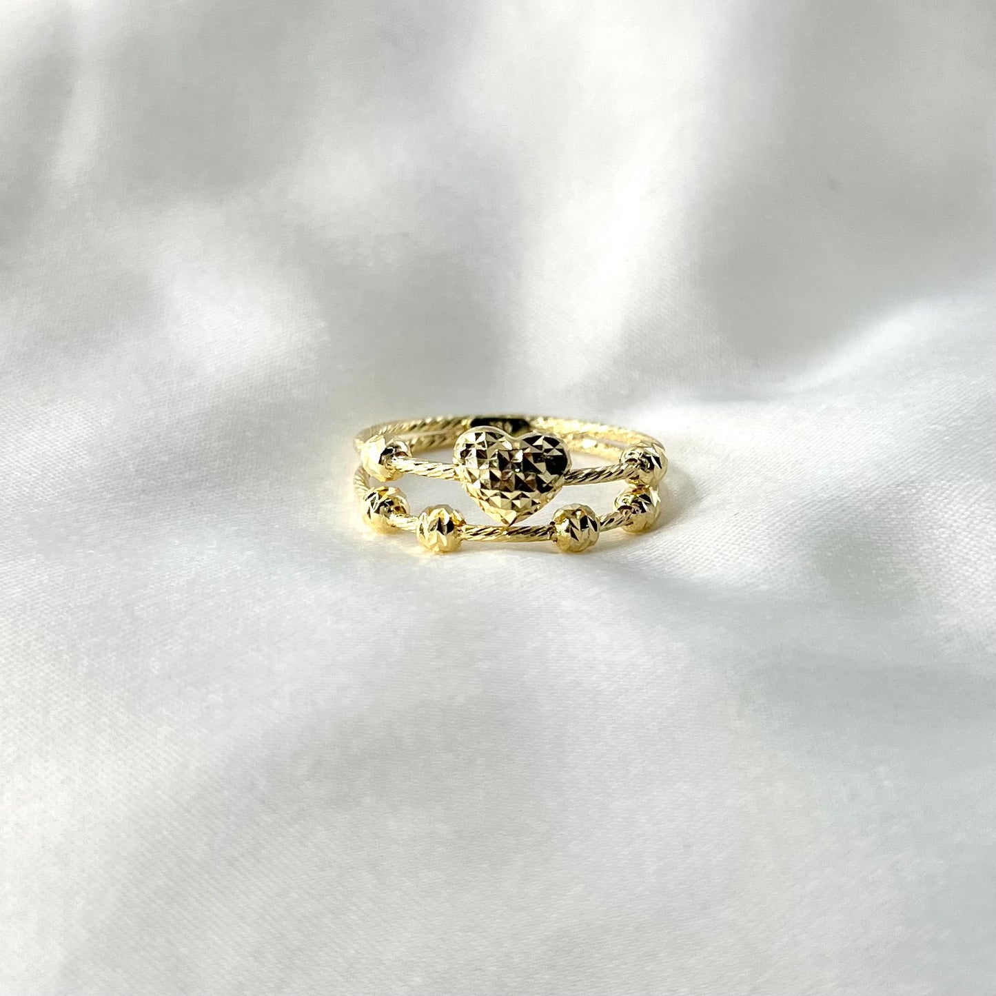 Heart Bead Ring RG075