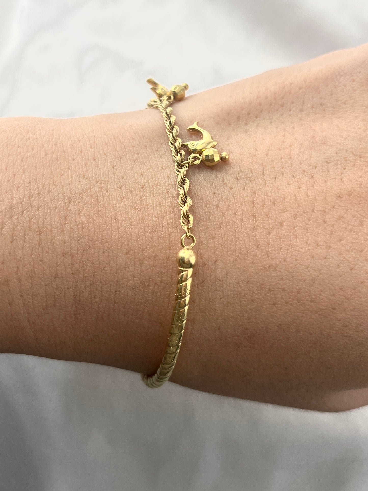 Half Bangle Dolphin Bracelet BR097
