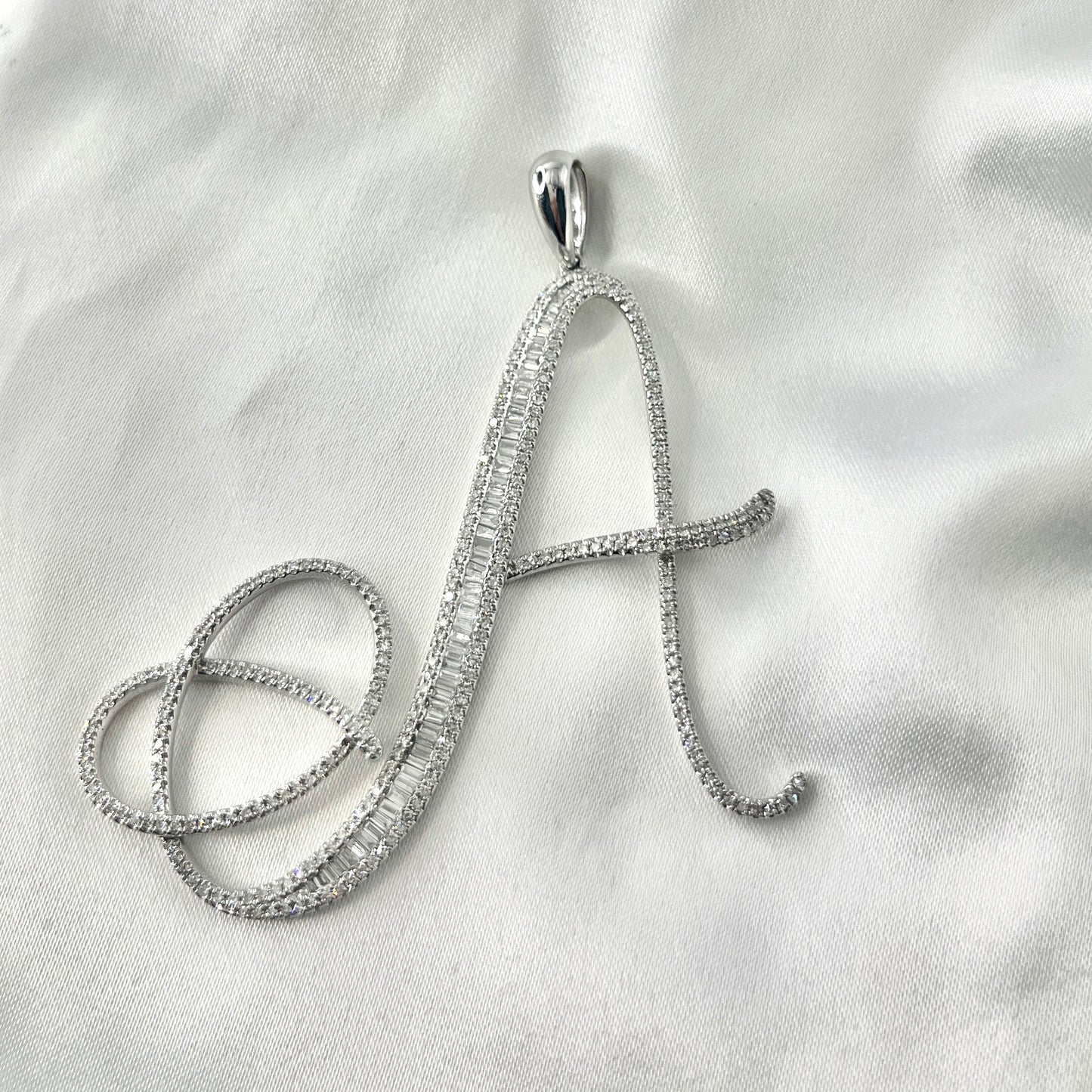 Letter A Diamond Pendant HK PD38