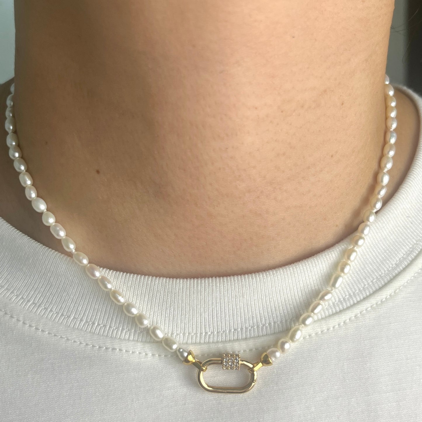 Carabiner Pearl Choker NL171