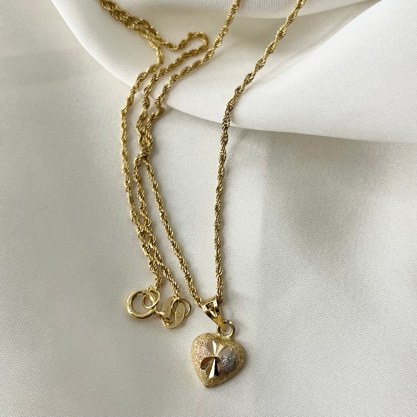 Tricolor Heart Necklace NL075