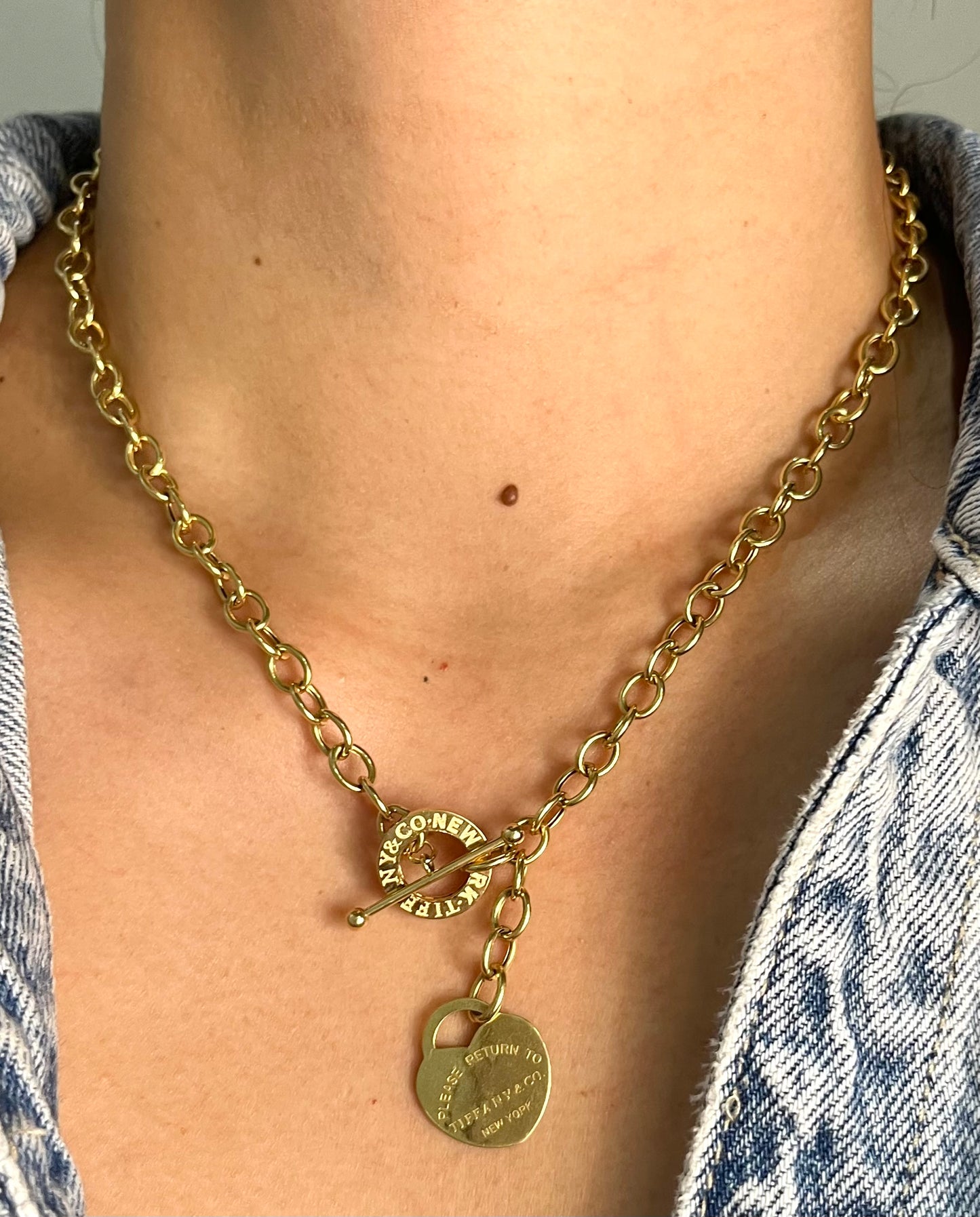 Toggle Yellow Gold Necklace NL126