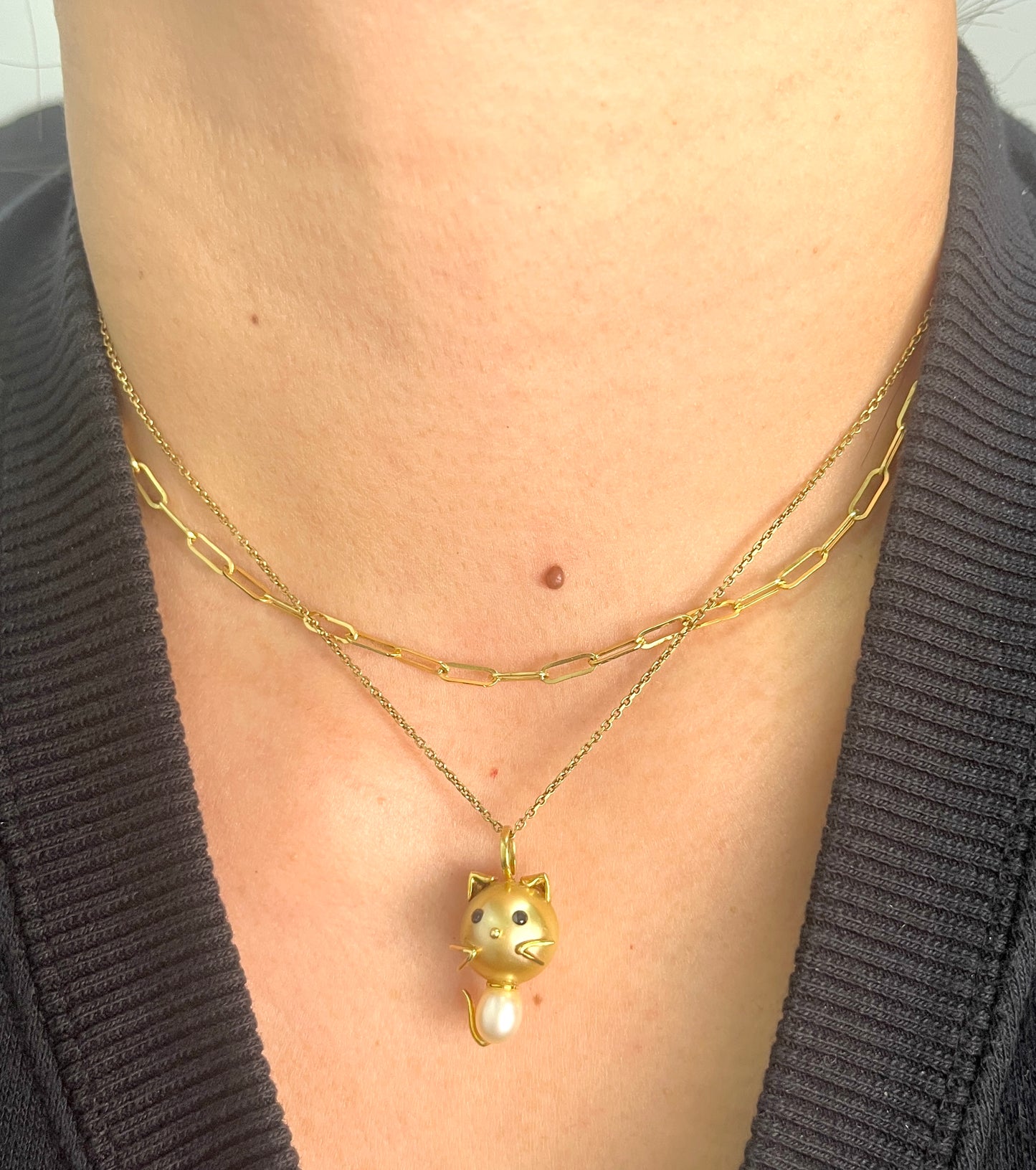 South Sea Pearl Cat Necklace NL152