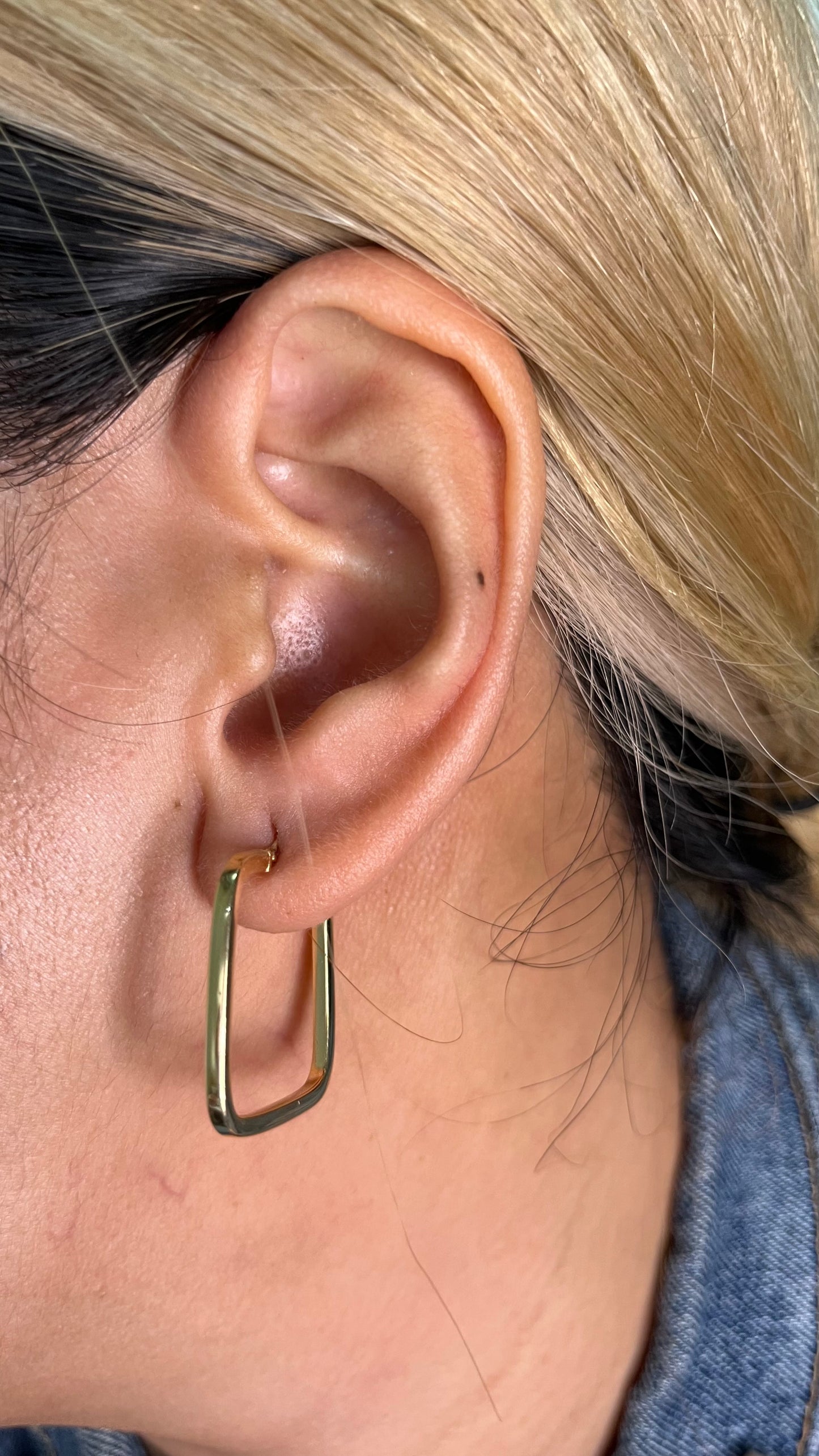 Square Creole Earrings ER073