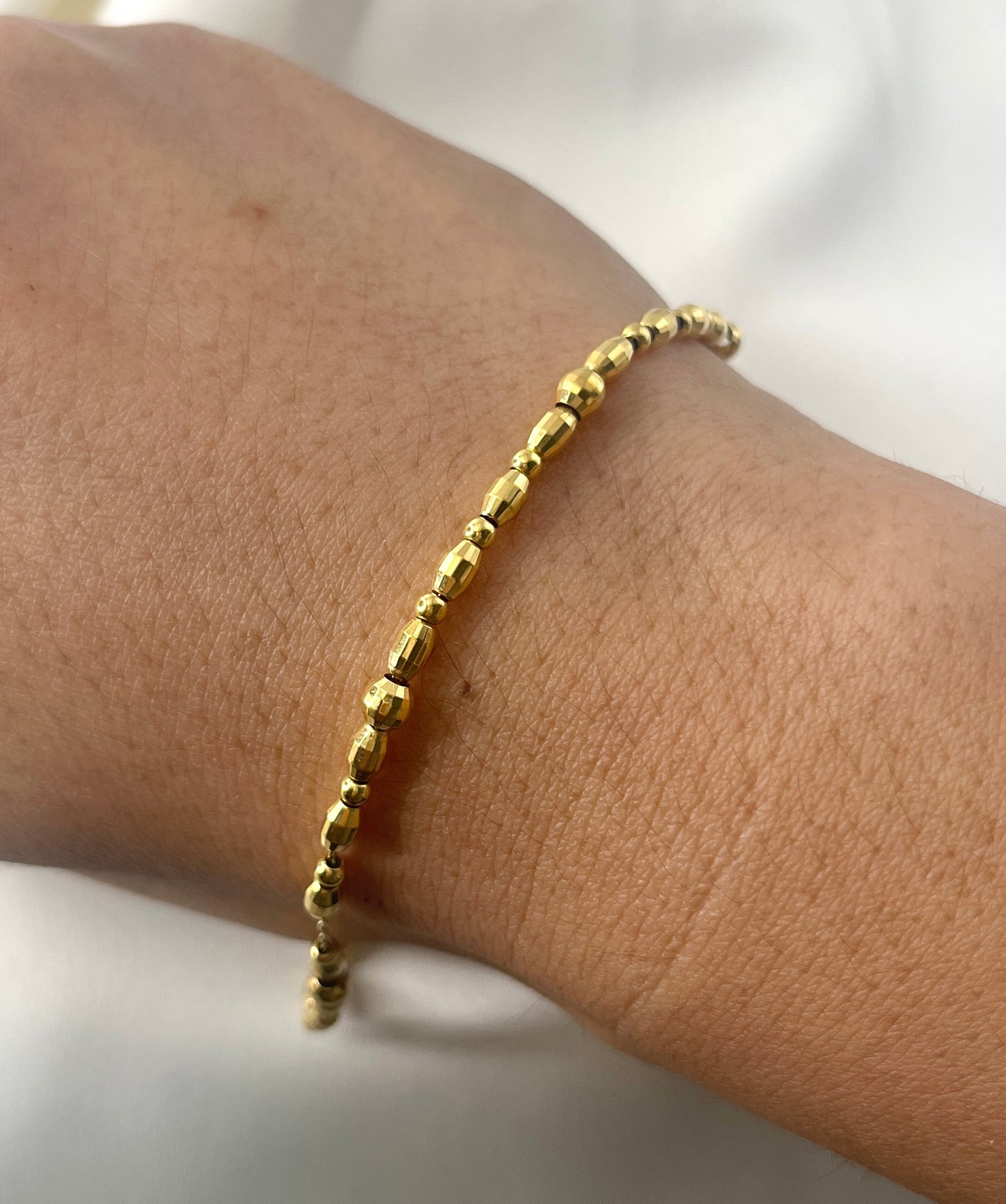 Beaded Bracelet Yellow Gold BR107