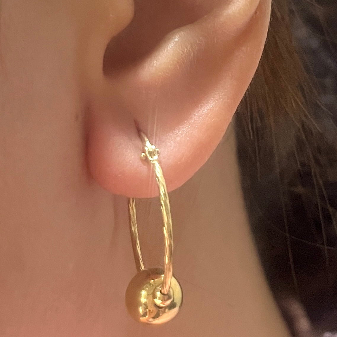 Ball Creole Earrings GD007