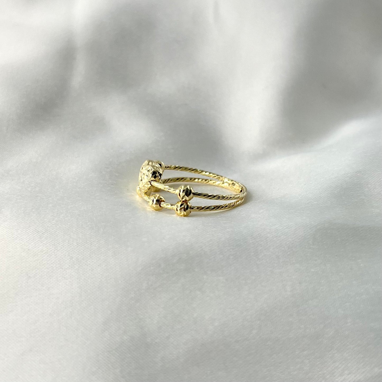 Heart Bead Ring RG075