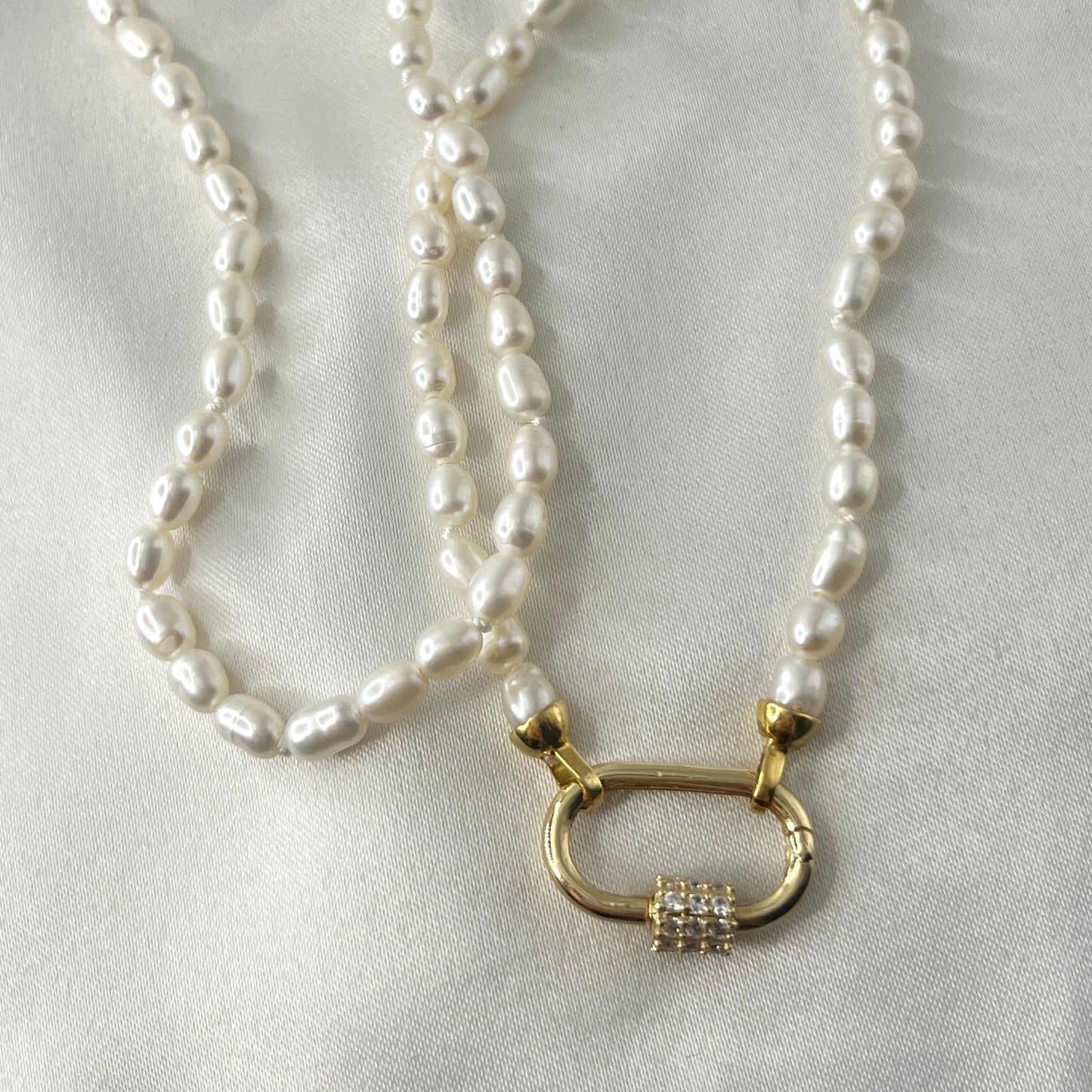 Carabiner Pearl Choker NL171