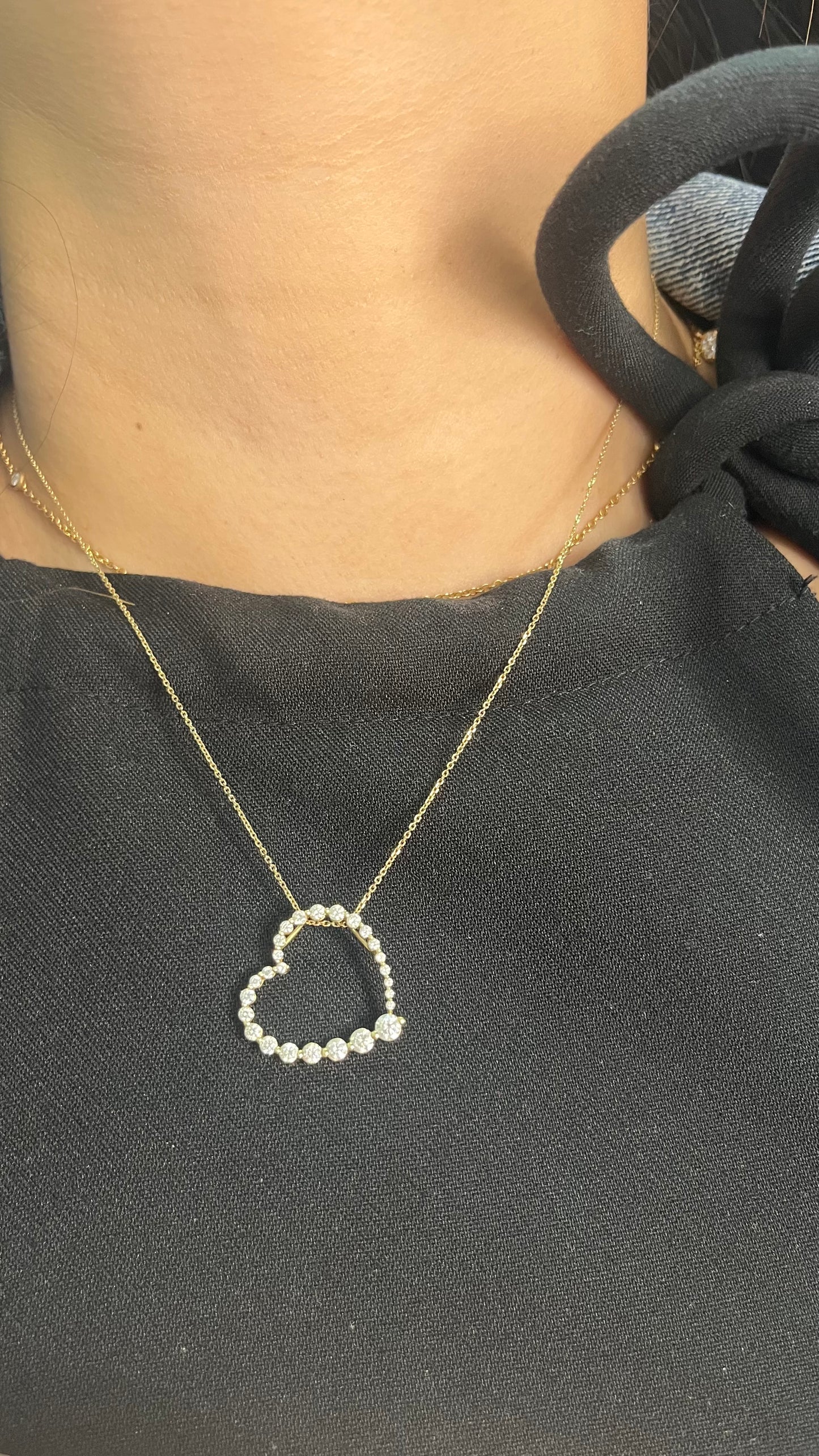 Diamond Heart Necklace NL137