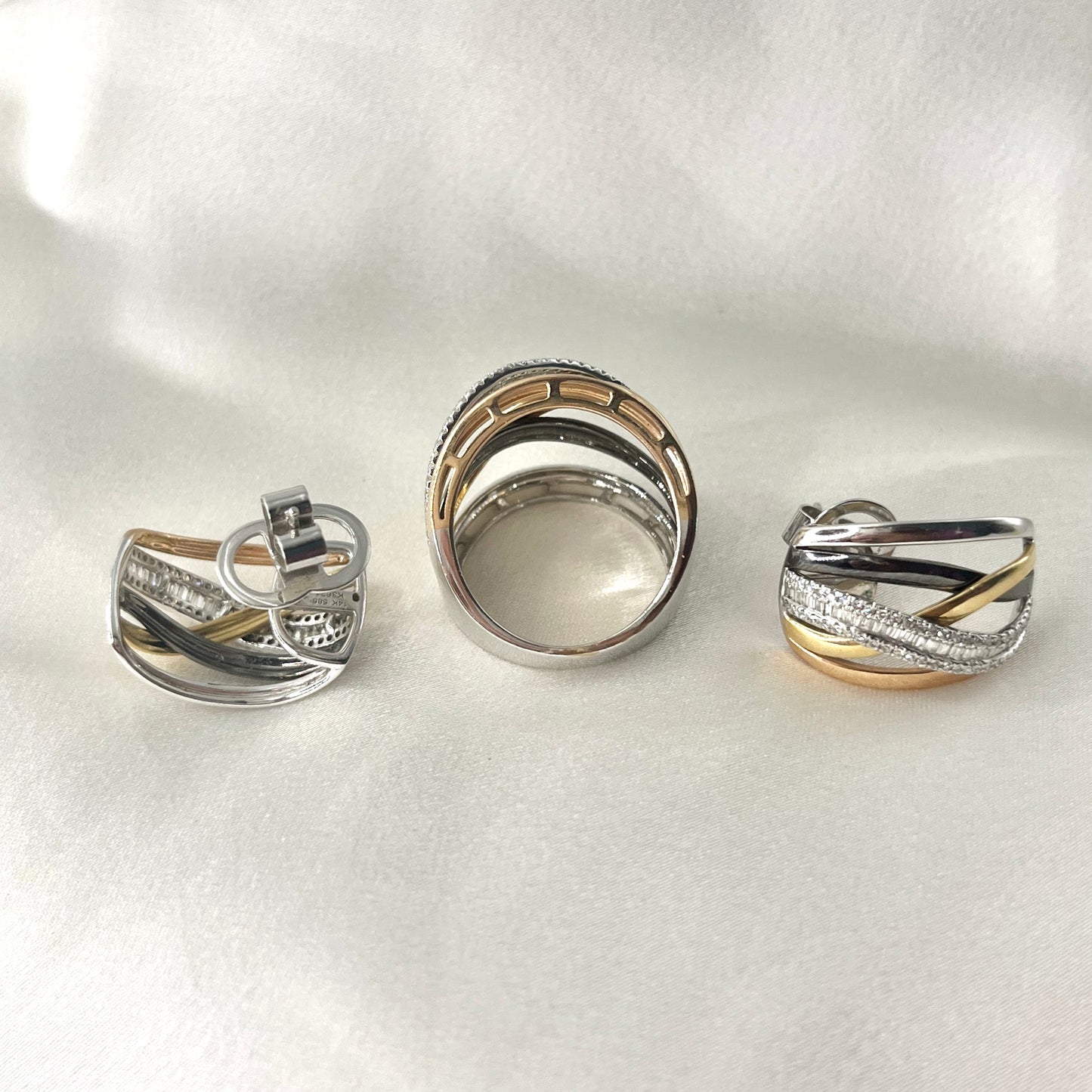 Crossover Tricolor Diamond Set ST066