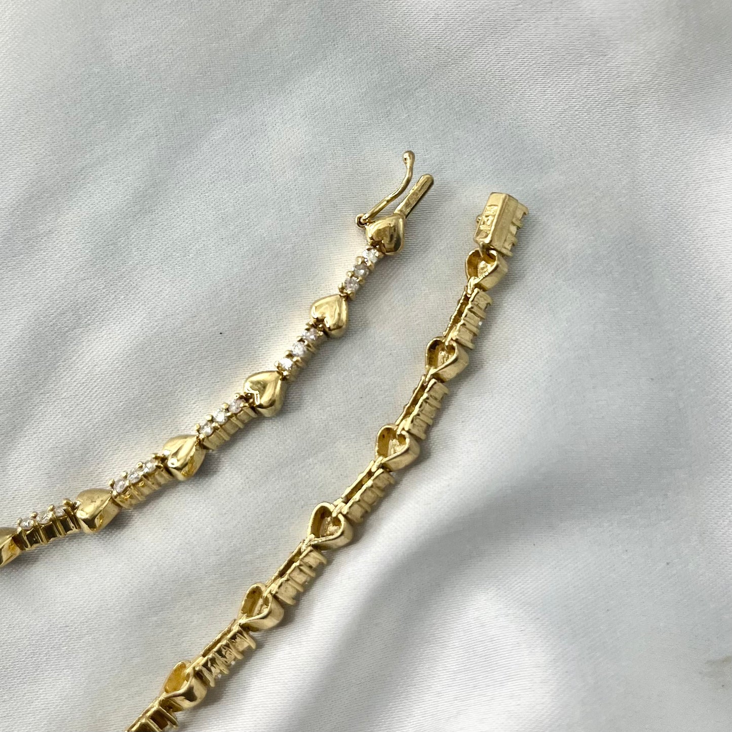 Heart Link Diamond Bracelet BR064