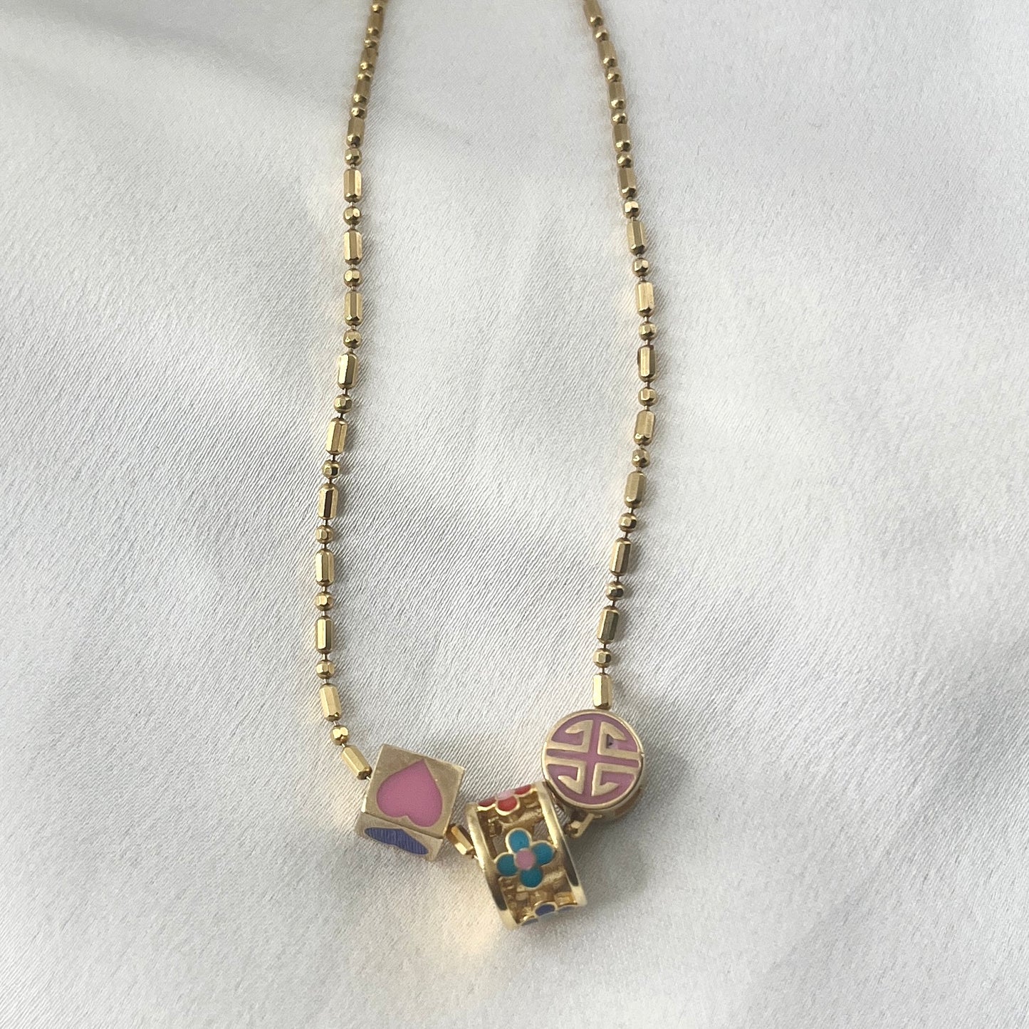 Multicolored Charm Necklace NL143