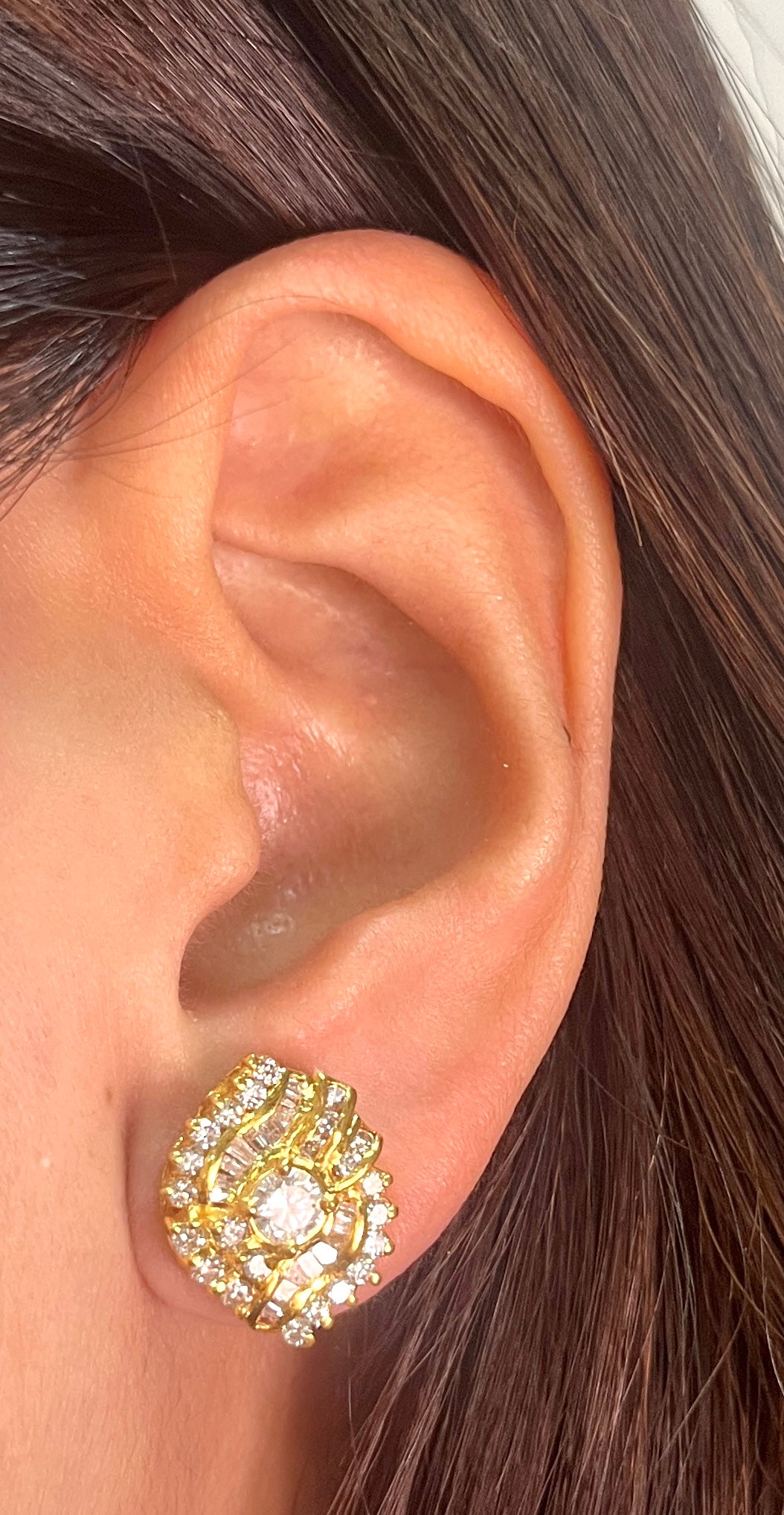Cluster Diamond Earrings DE003