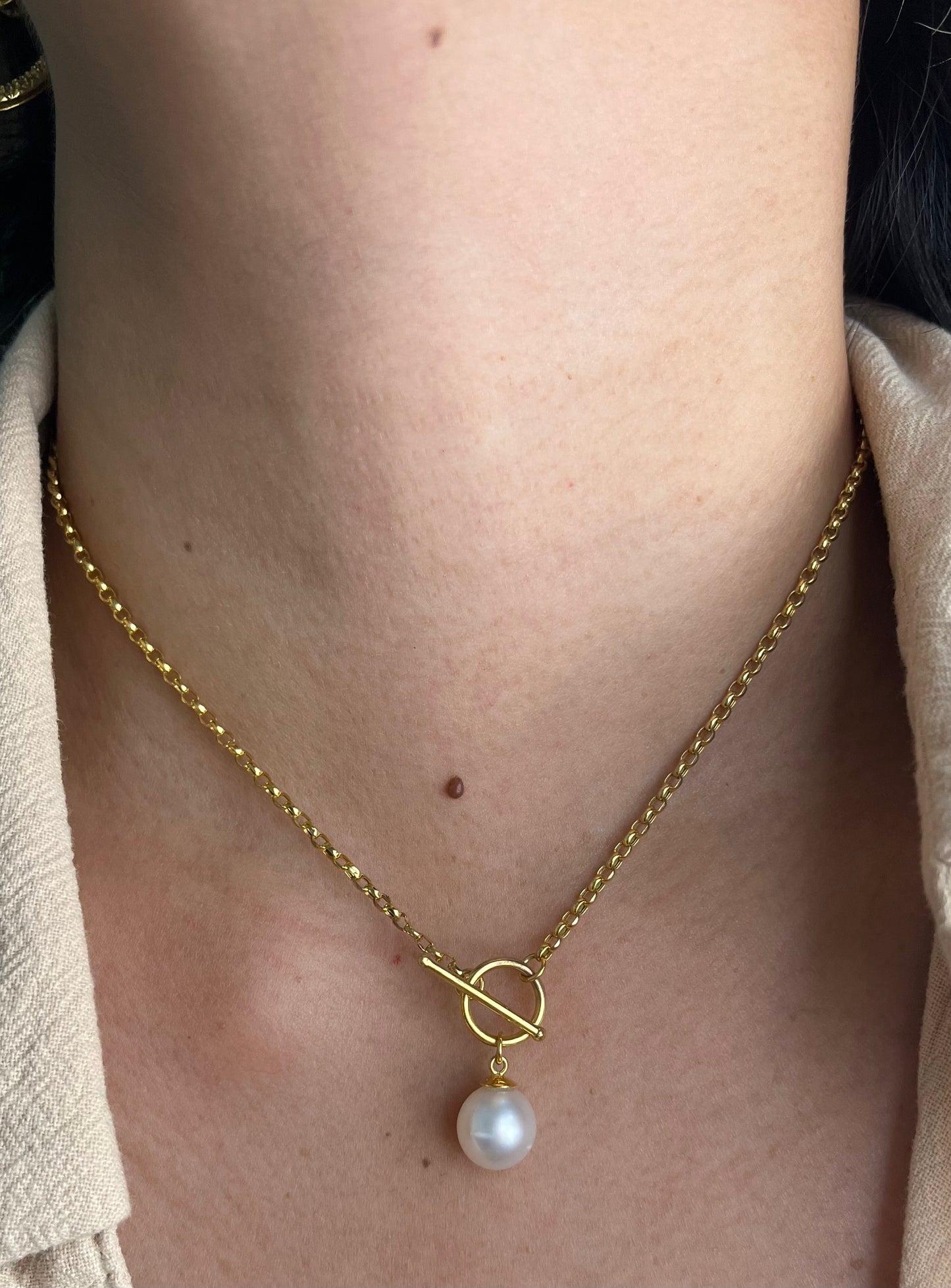 South Sea Pearl Toggle Necklace NL-094