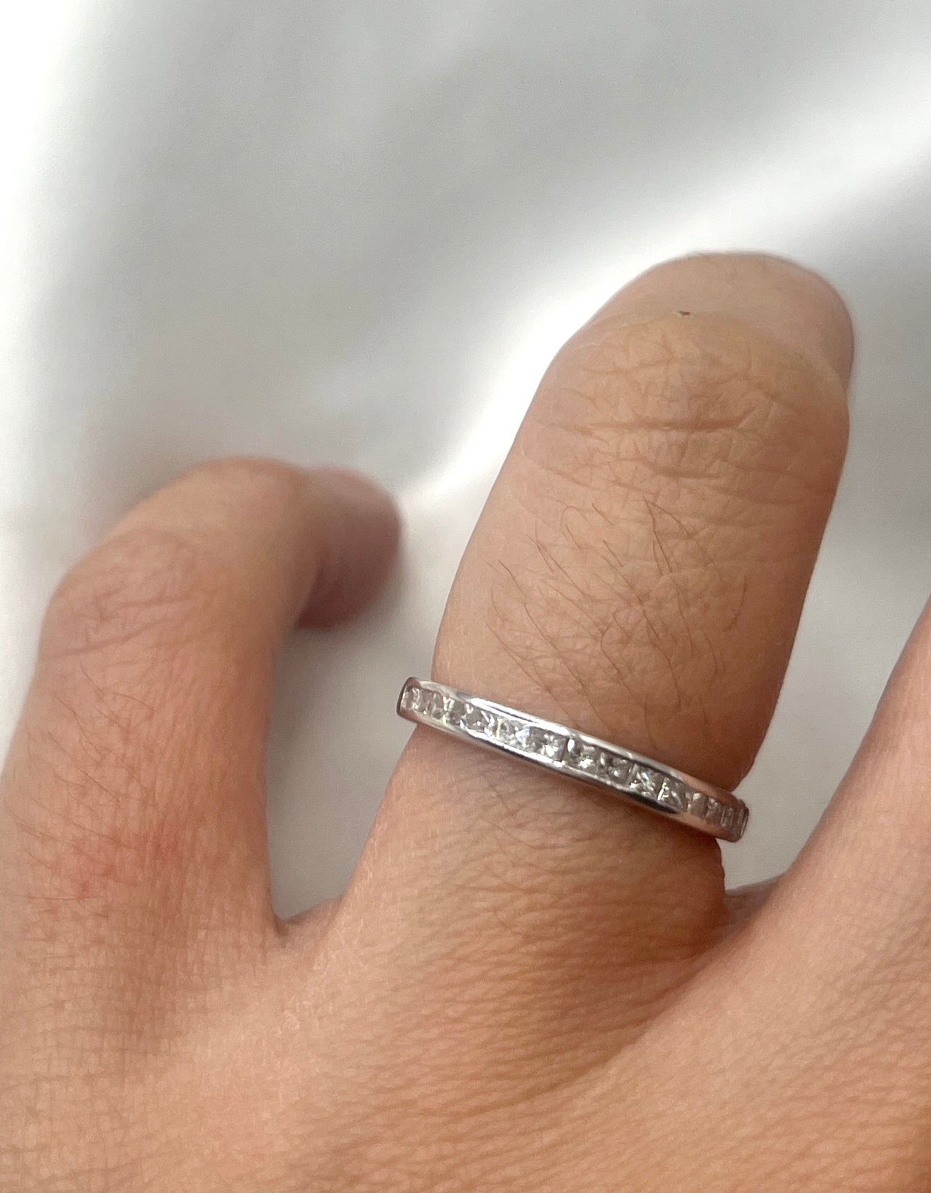 Princess Cut Half Eternity Ring RG102