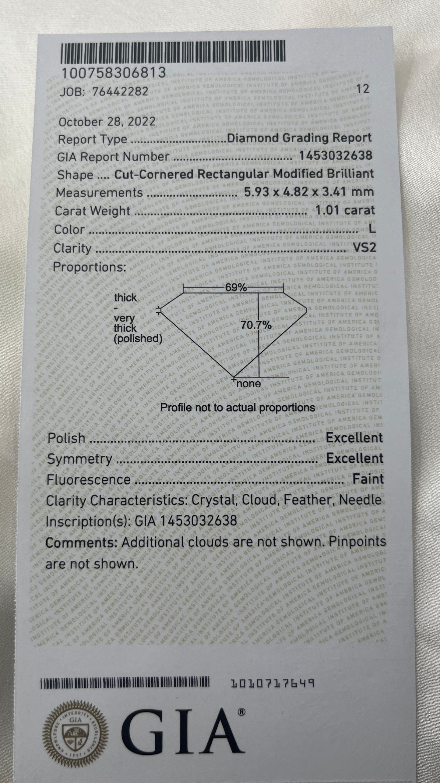 GIA Emerald Cut Pendant PD037