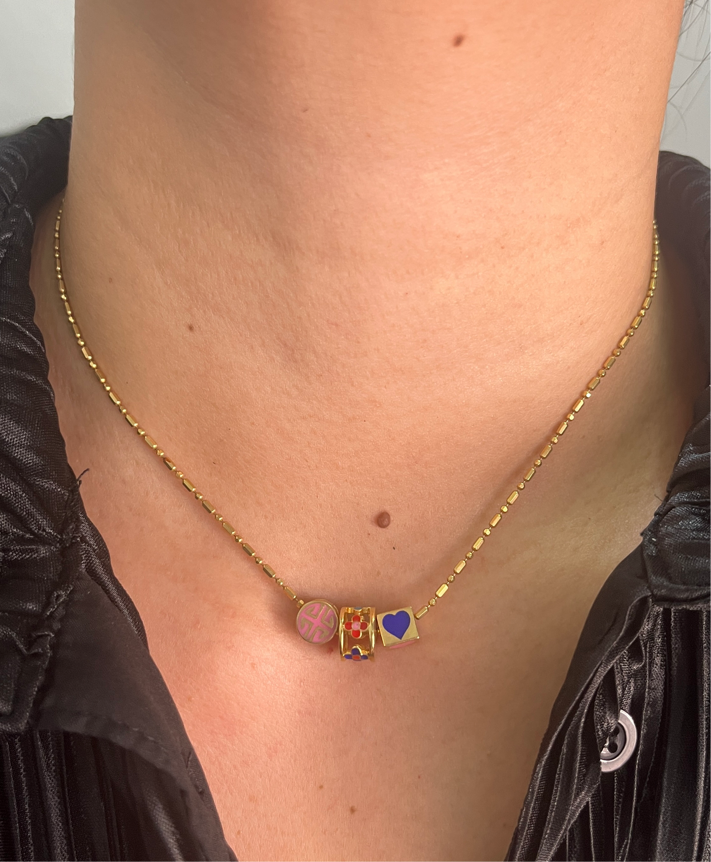 Multicolored Charm Necklace NL143