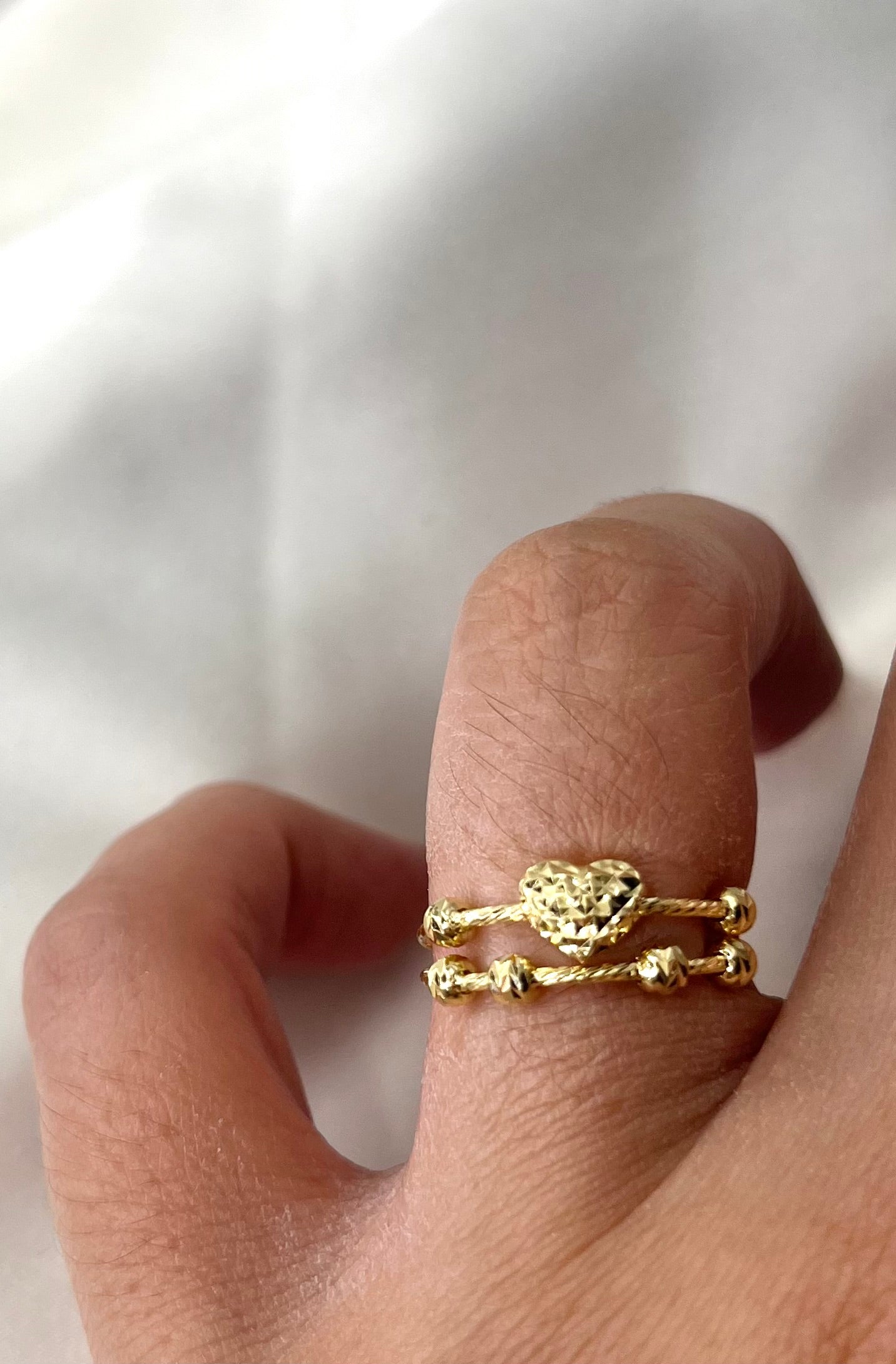 Heart Bead Ring RG075