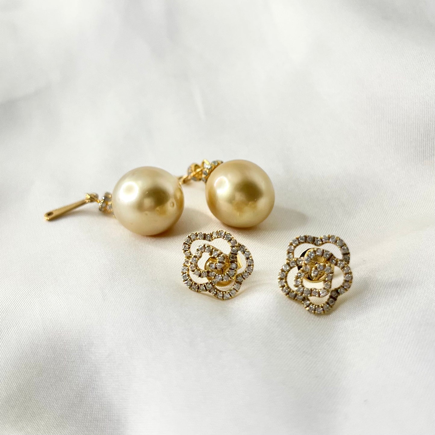 Floral/Pearls Detachable Earrings ER091