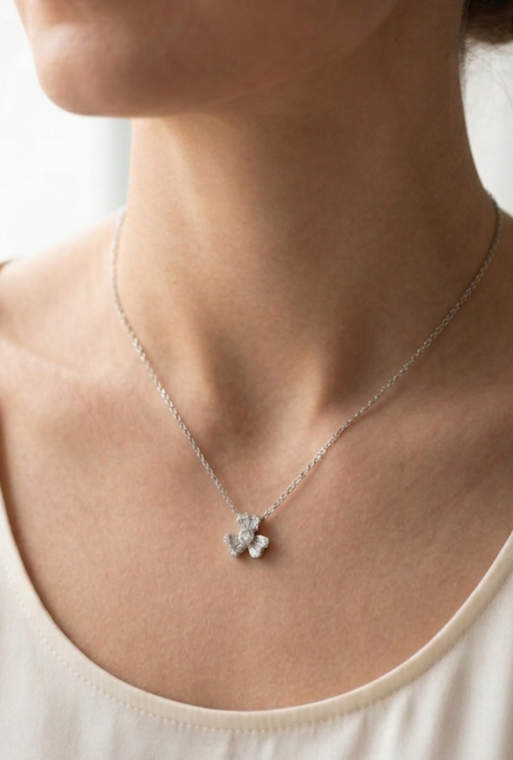 Ballerina Blossom Diamond Necklace NL215