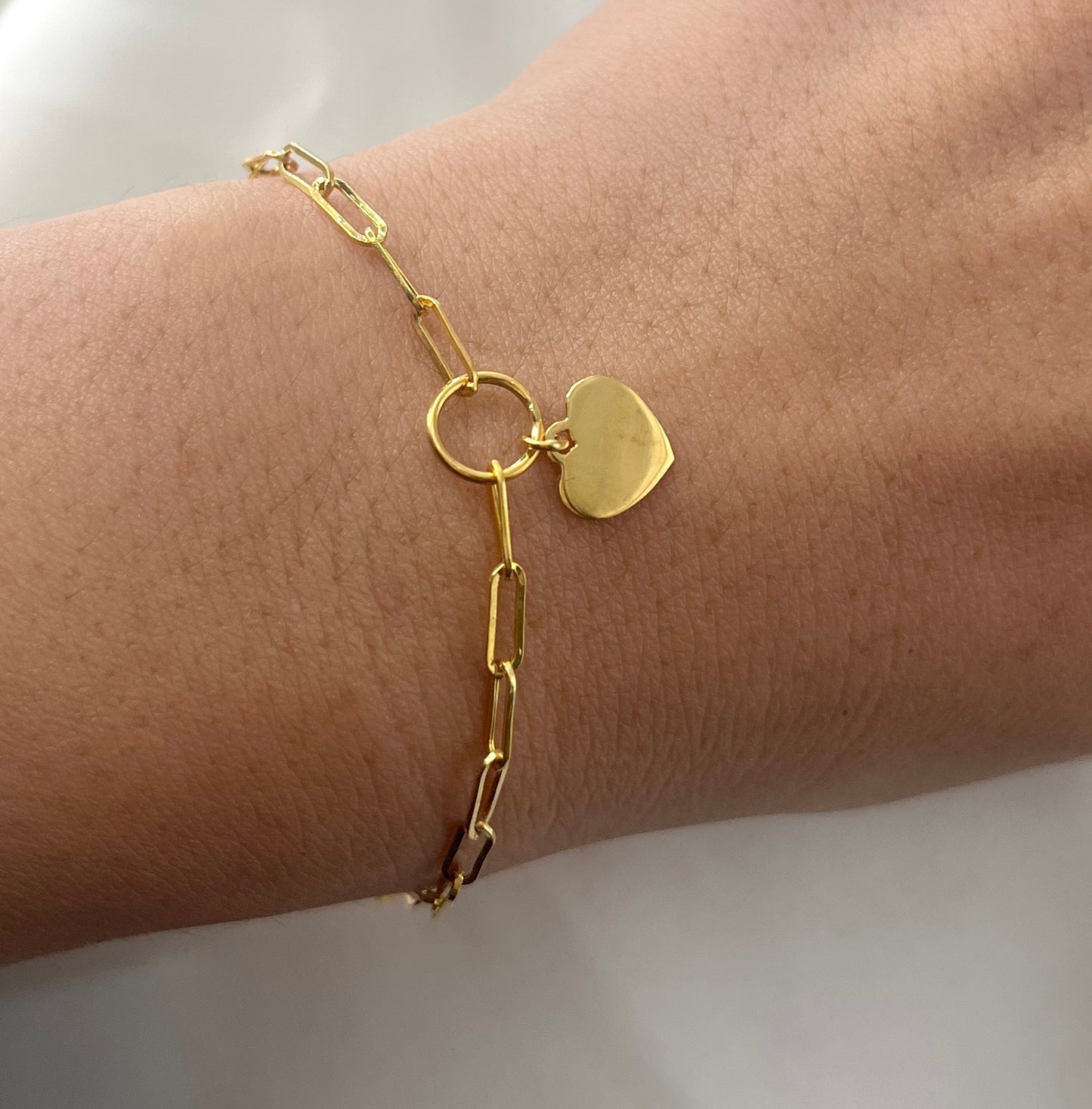 Paperclip Hear Charm Bracelet BR109