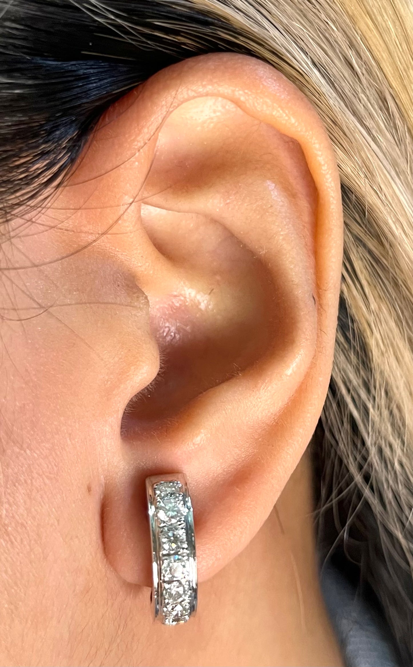 Diamond Creole Earrings ER090