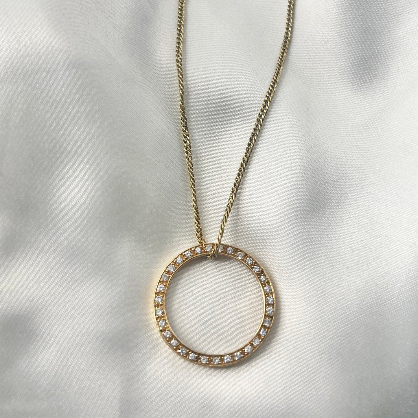 Circle Diamond Necklace NL151