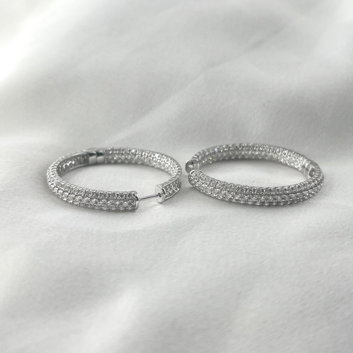 Hoop In & Out Diamond Earrings ER159