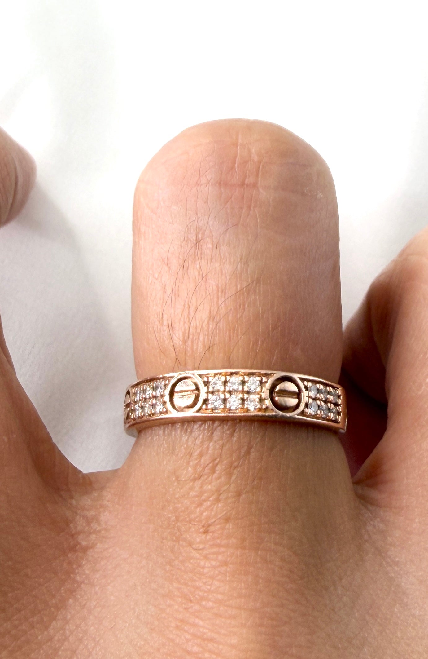 Rose Gold Diamond Band Ring RG042