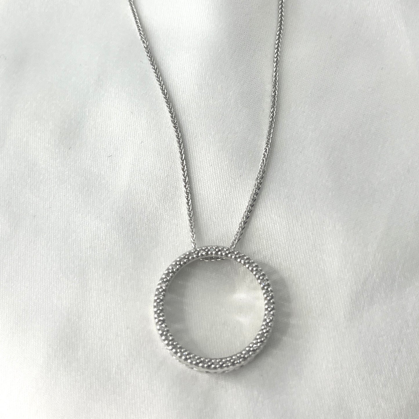 Circle Pendant Zirconia NL169