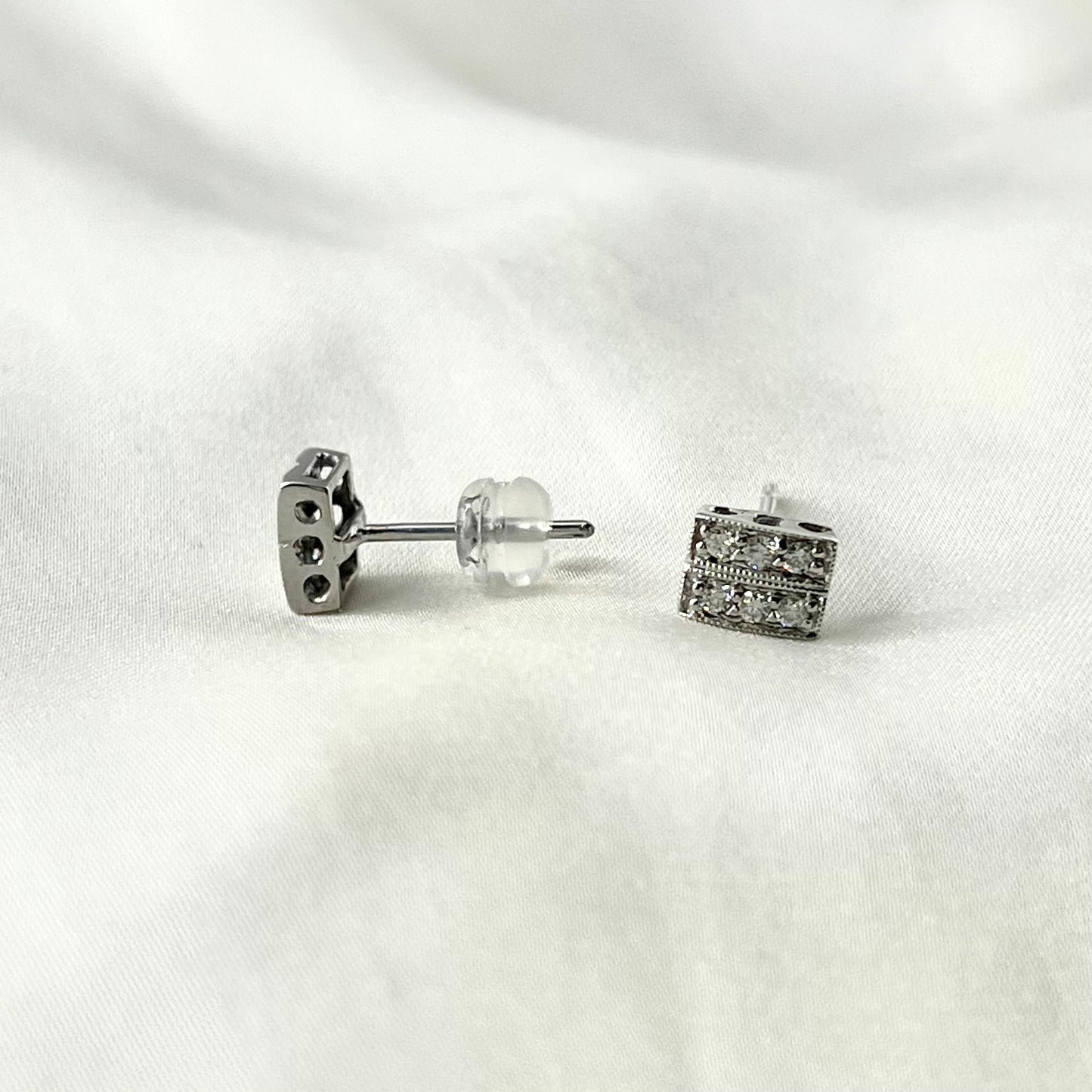 Double Bar Diamond Earrings ER083