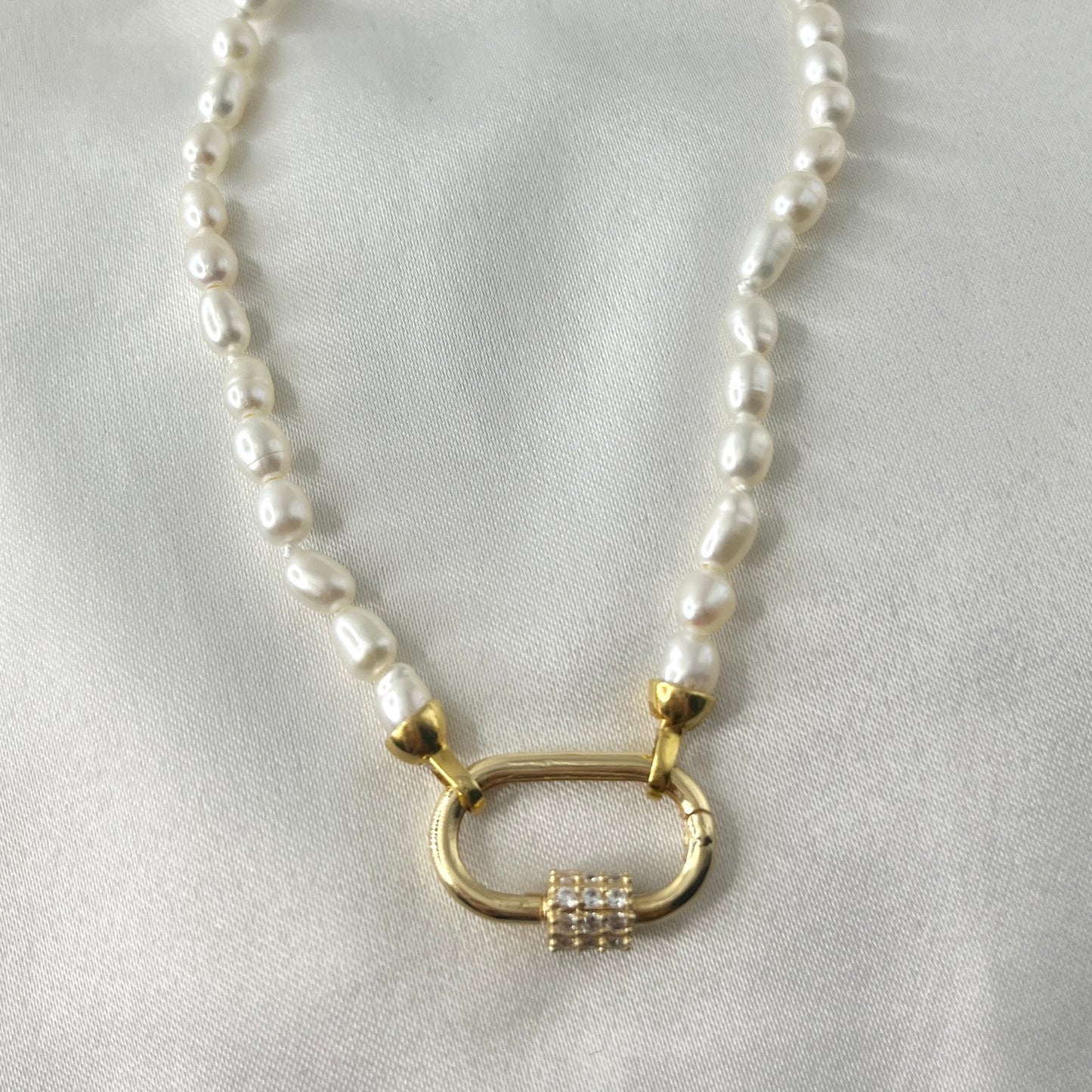Carabiner Pearl Choker NL171