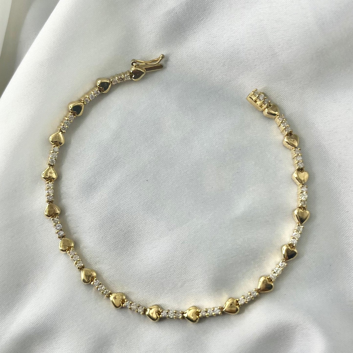 Heart Link Diamond Bracelet BR064
