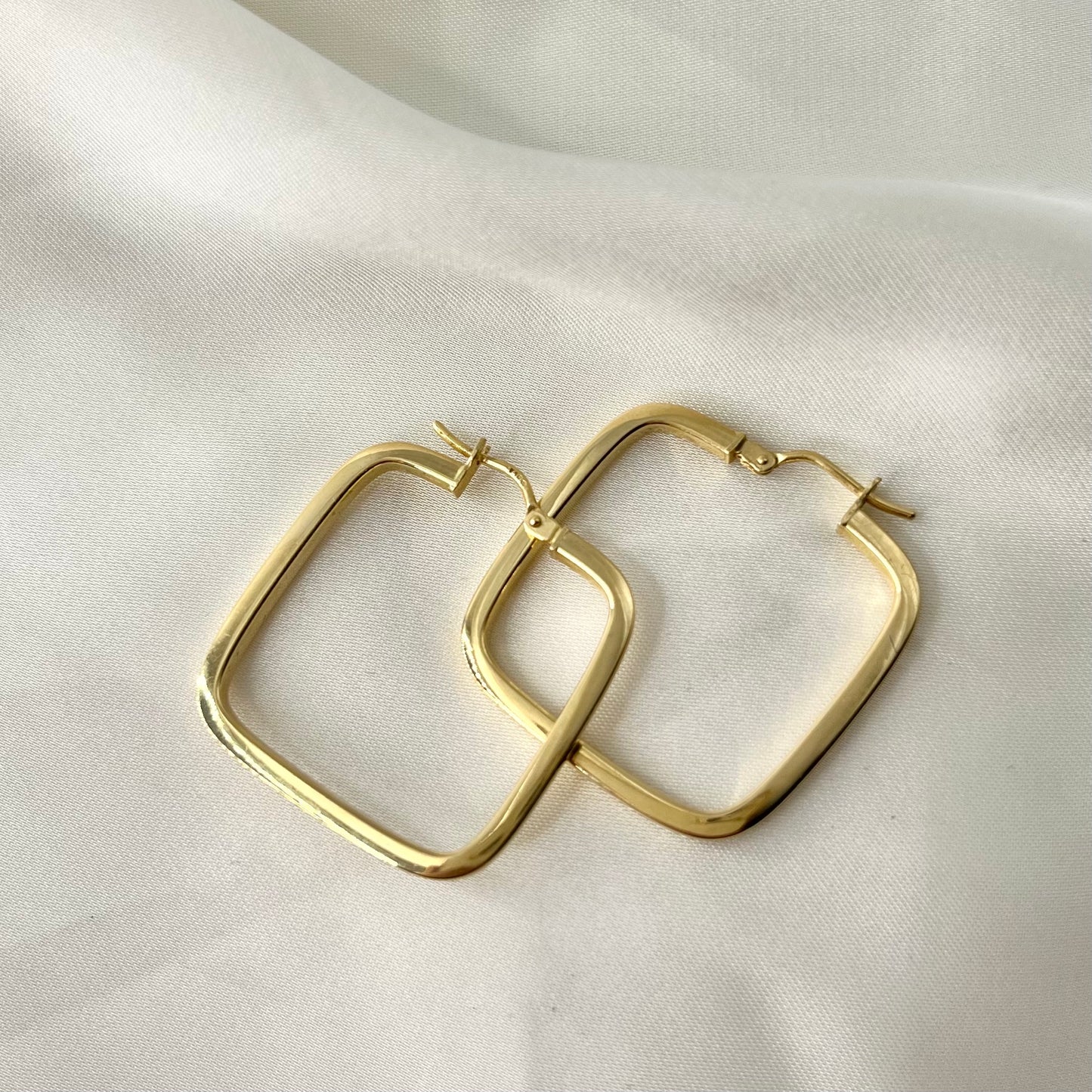 Square Creole Earrings ER073